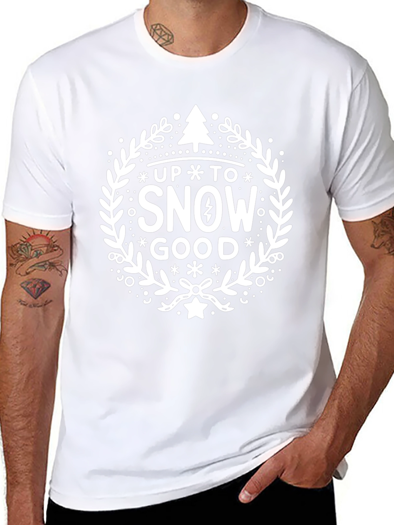 Camiseta Negra Up To Snow Good Festiva