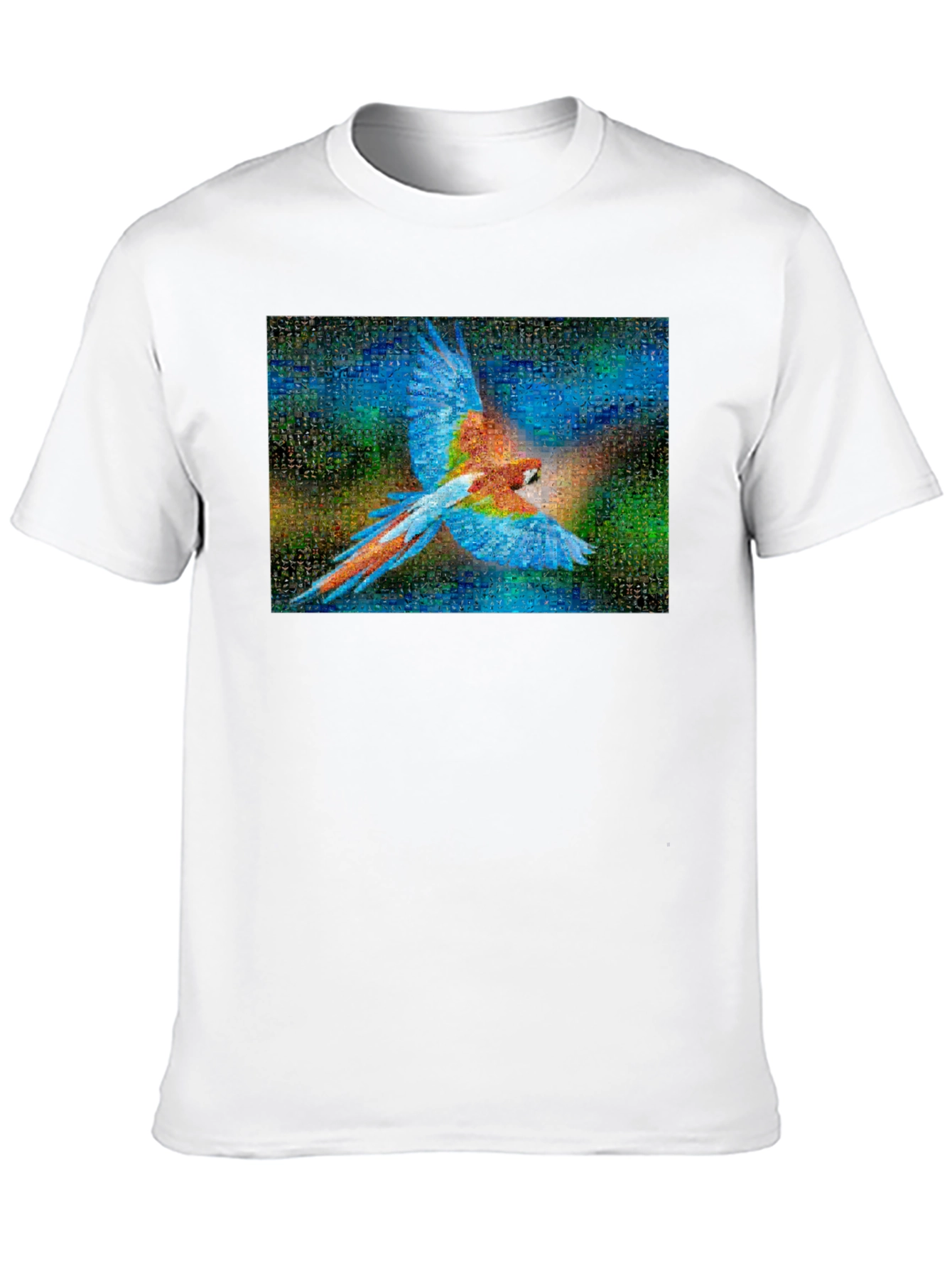 Camiseta Negra con Diseño de Guacamayo