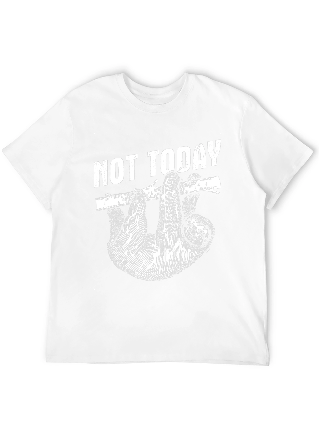 Camiseta Negra Not Today con Diseño de Perezoso