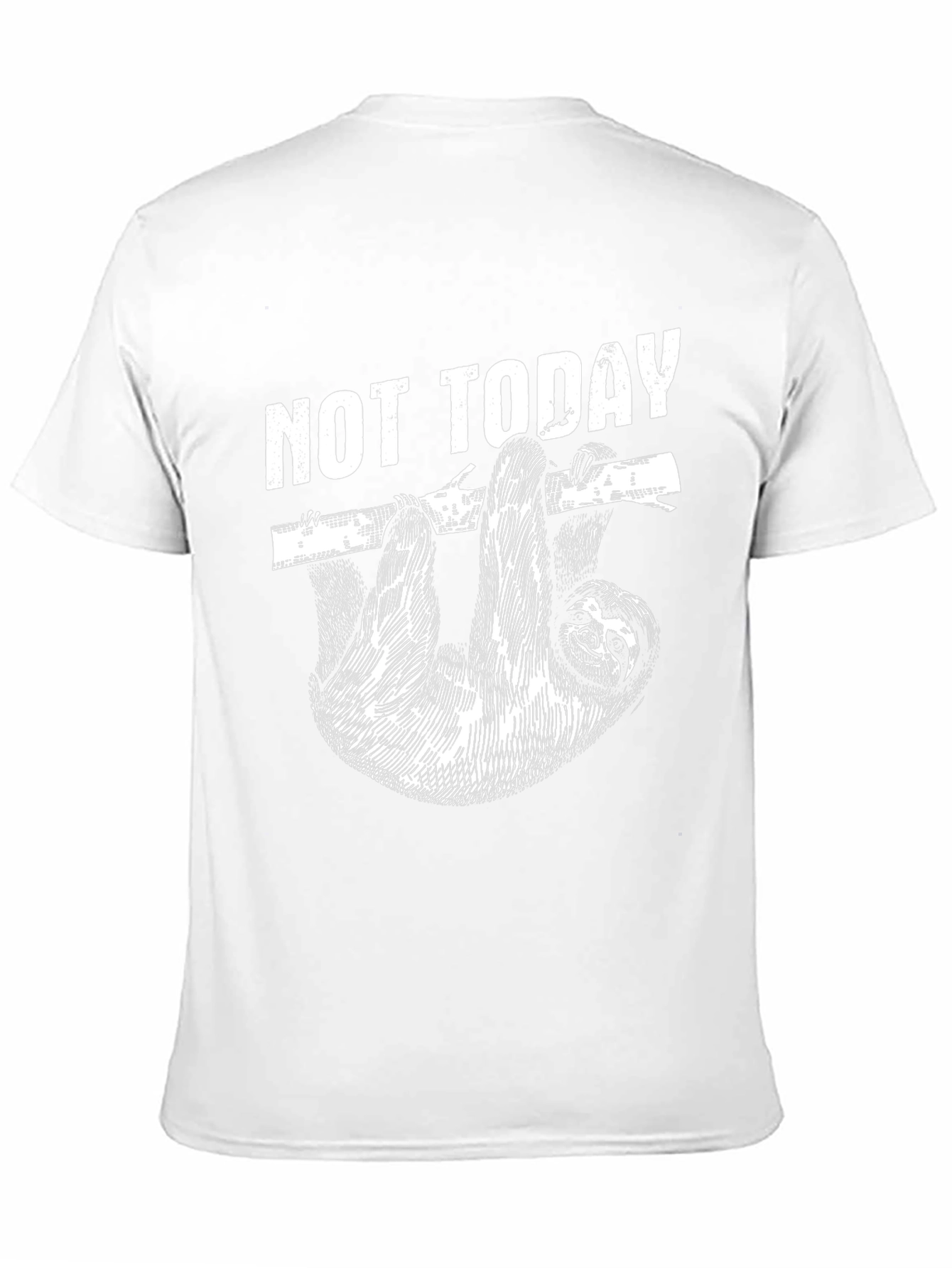 Camiseta Negra Not Today con Diseño de Perezoso