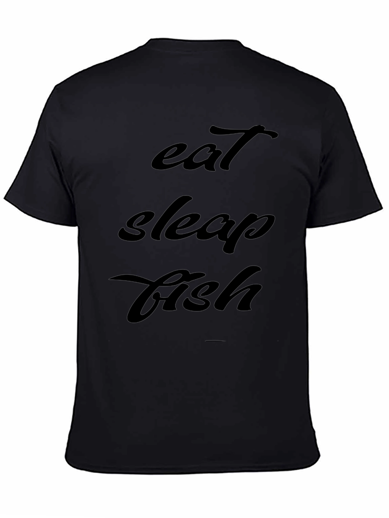 Camiseta Hombre Negra - Eat Sleep Fish