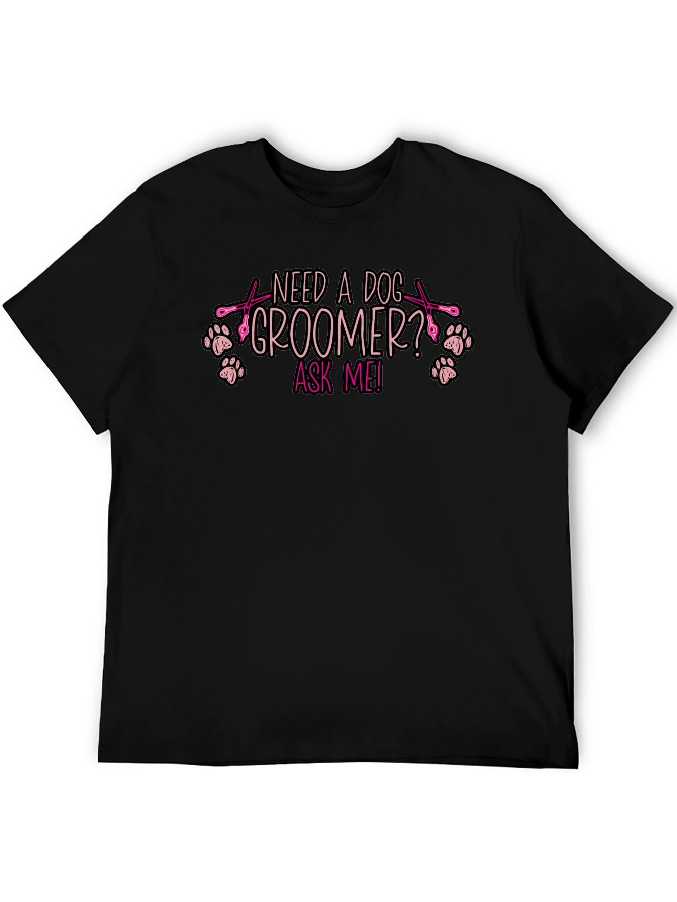 Camiseta Negra ¿Necesitas un Peluquero Canino?