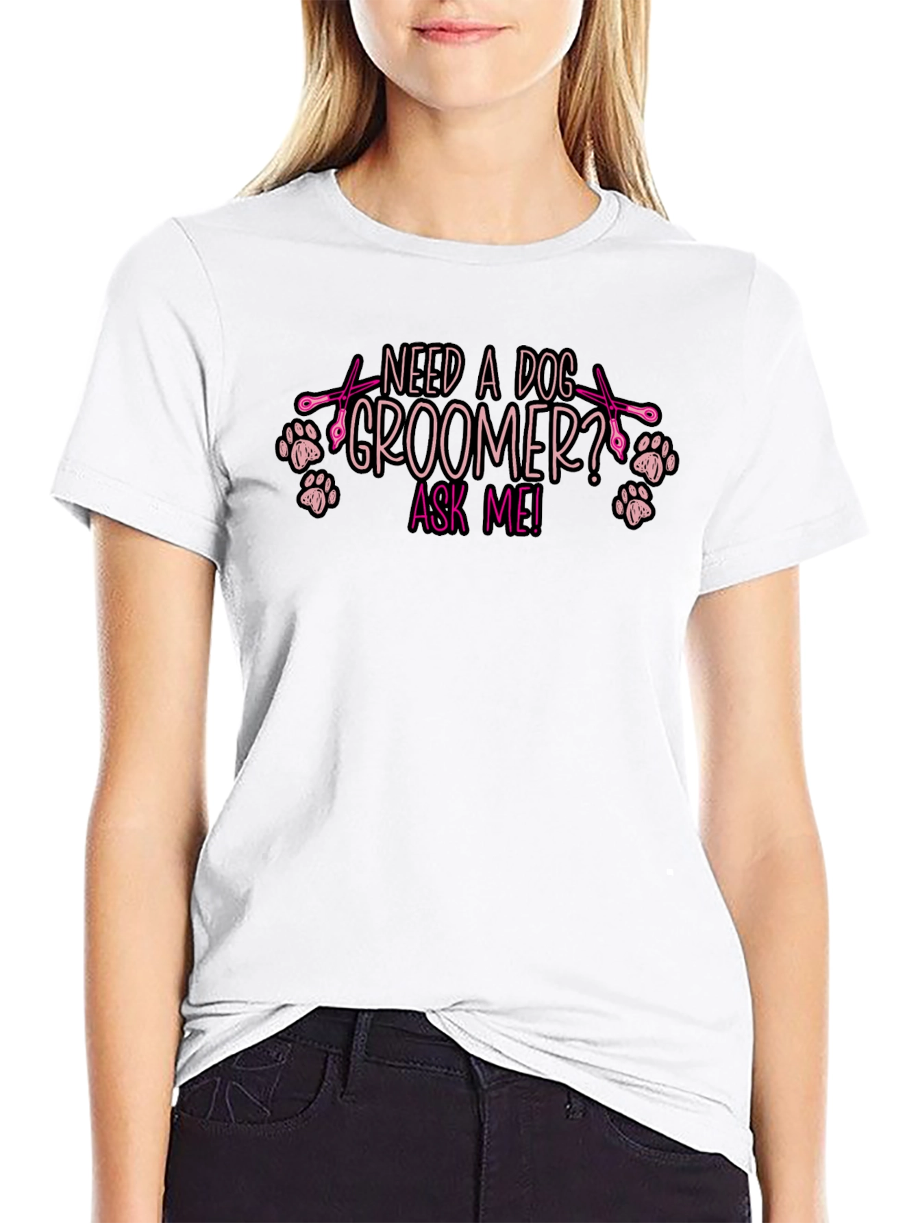 Camiseta Negra ¿Necesitas un Peluquero Canino?