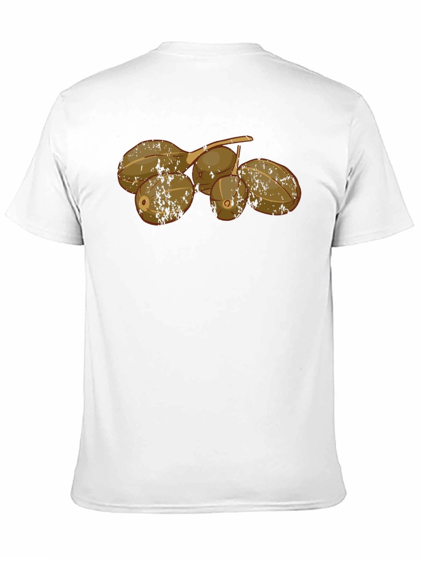 Camiseta Negra con Diseño de Frutas Tropicales