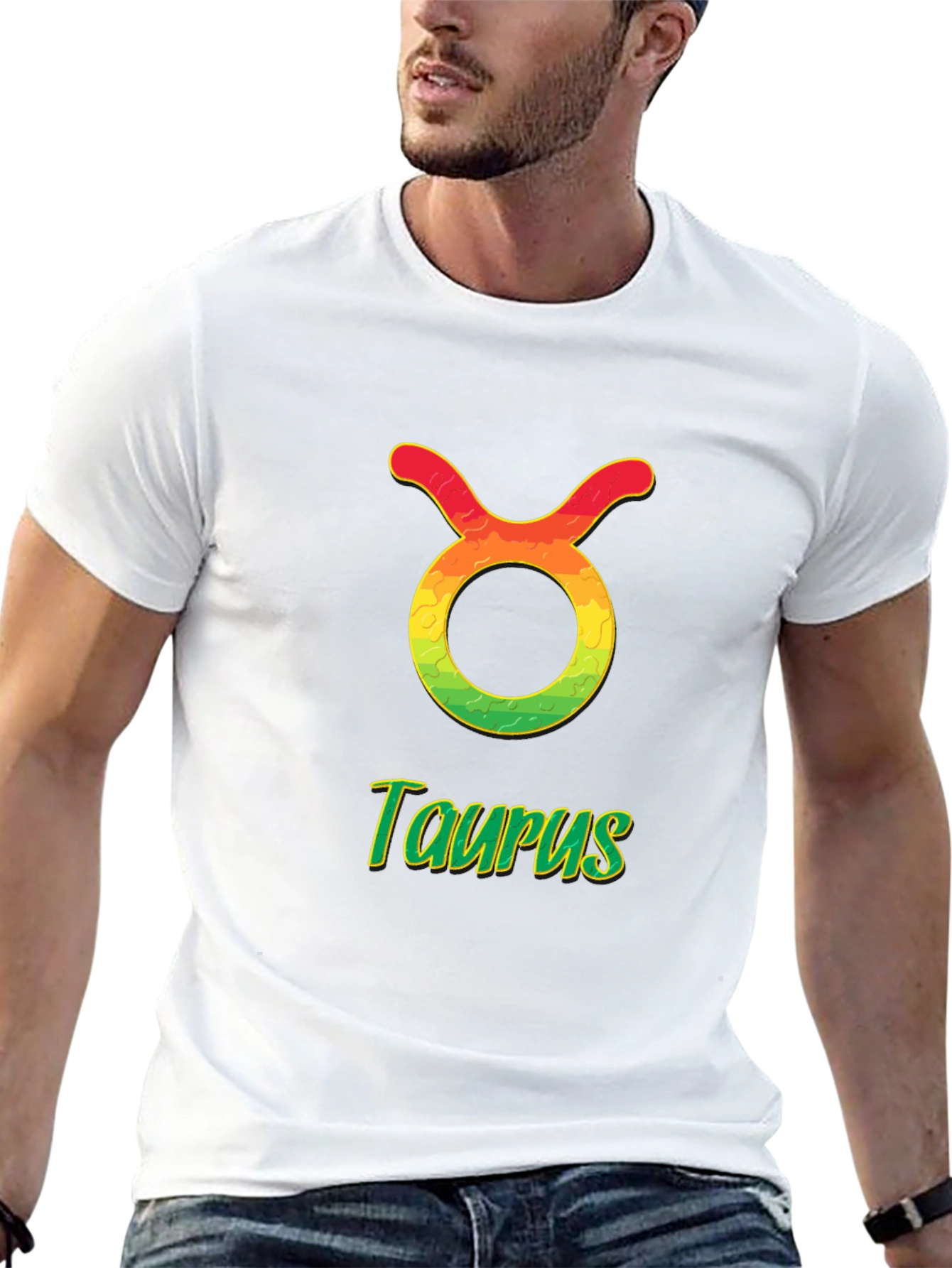 Camiseta Negra Signo Tauro Diseño Zodiaco