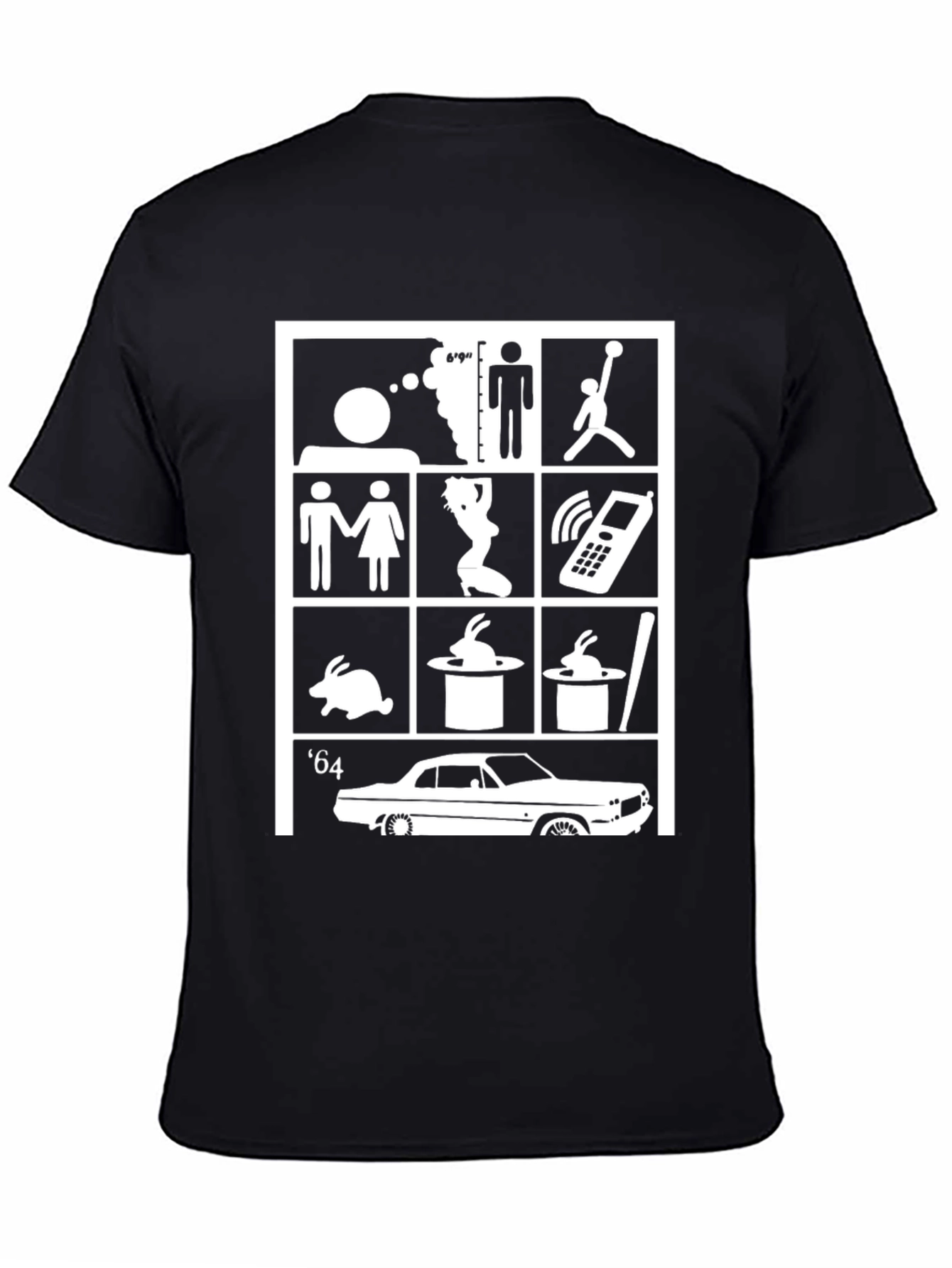 Camiseta Hombre Humorística Pictogramas