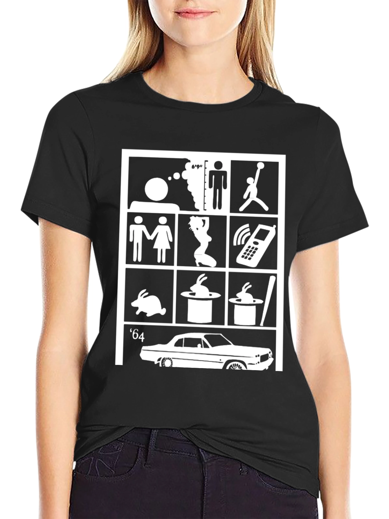 Camiseta Hombre Humorística Pictogramas