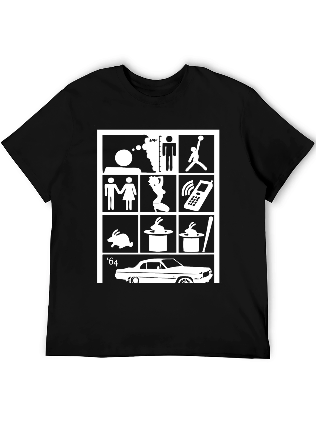 Camiseta Hombre Humorística Pictogramas