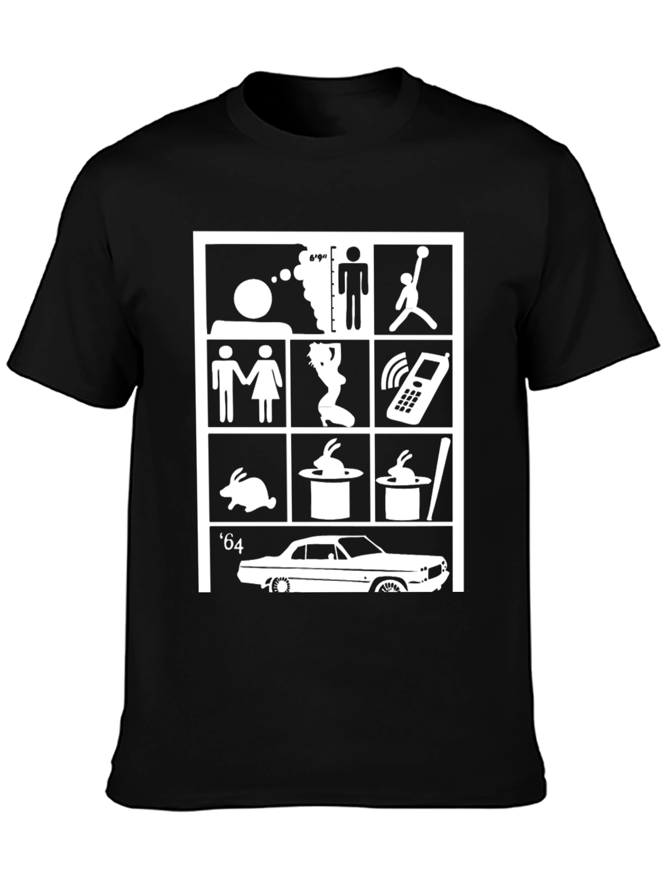 Camiseta Hombre Humorística Pictogramas