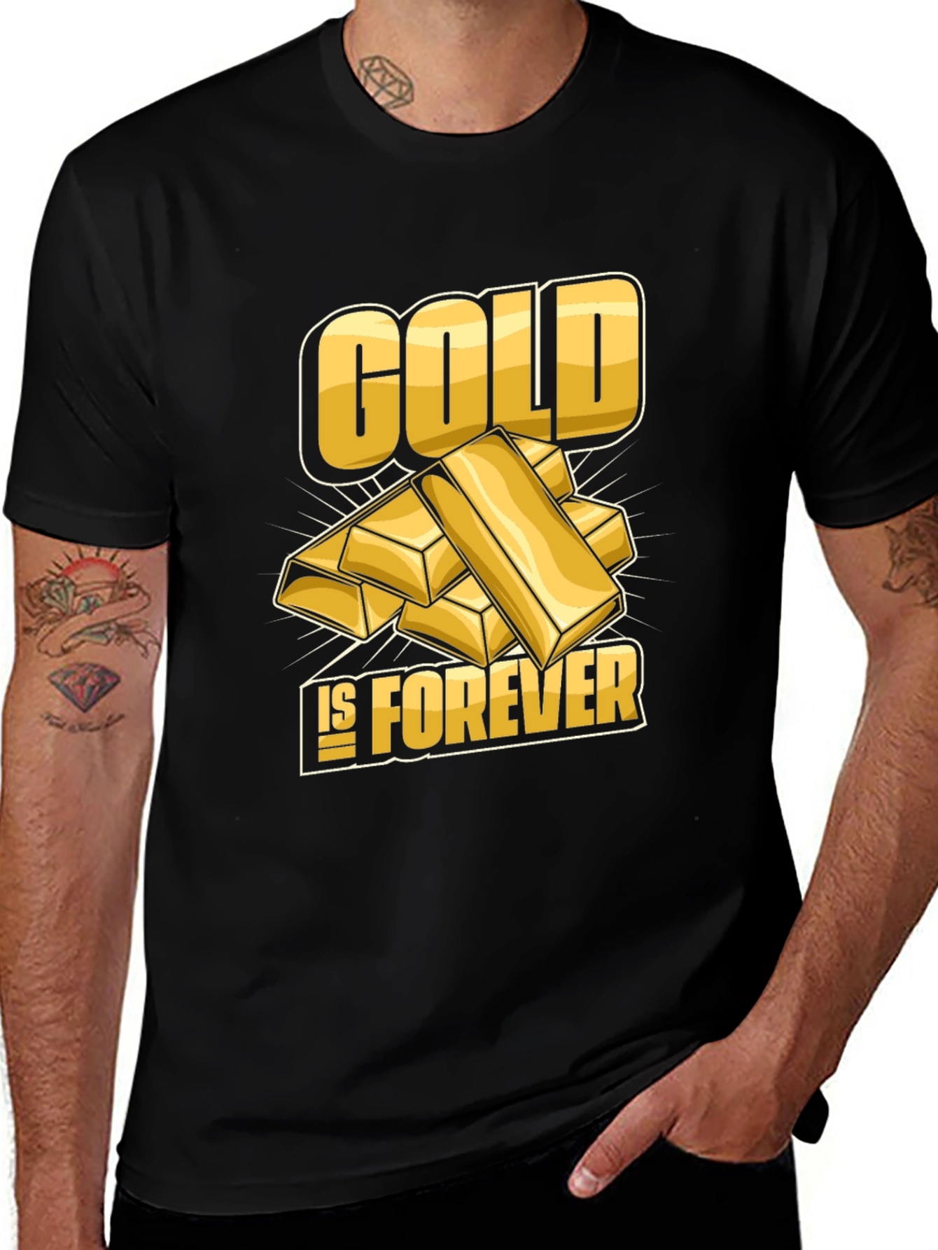 Camiseta Negra Gold is Forever