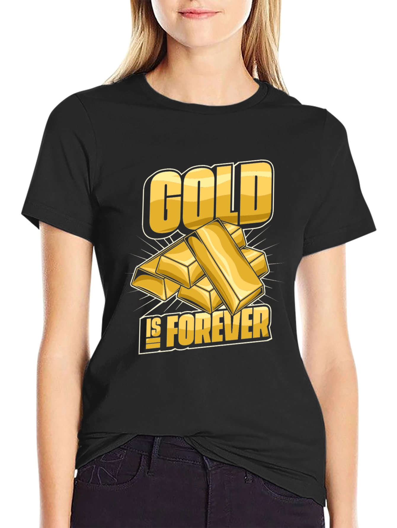 Camiseta Negra Gold is Forever