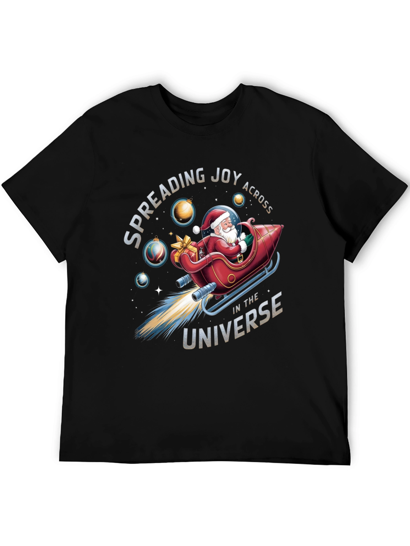 Camiseta Navideña: Santa Espacial