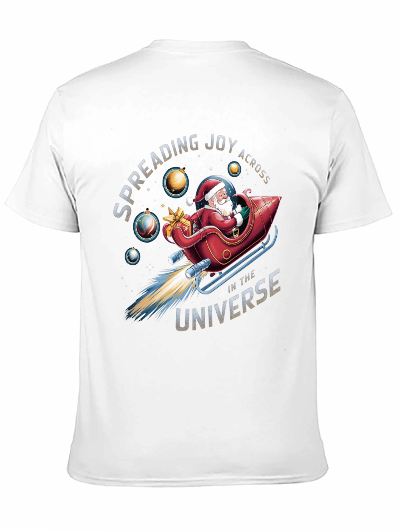 Camiseta Navideña: Santa Espacial