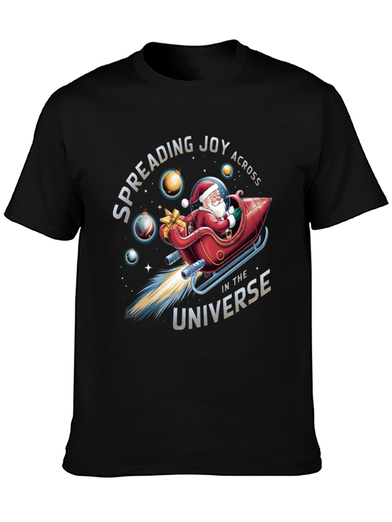 Camiseta Navideña: Santa Espacial