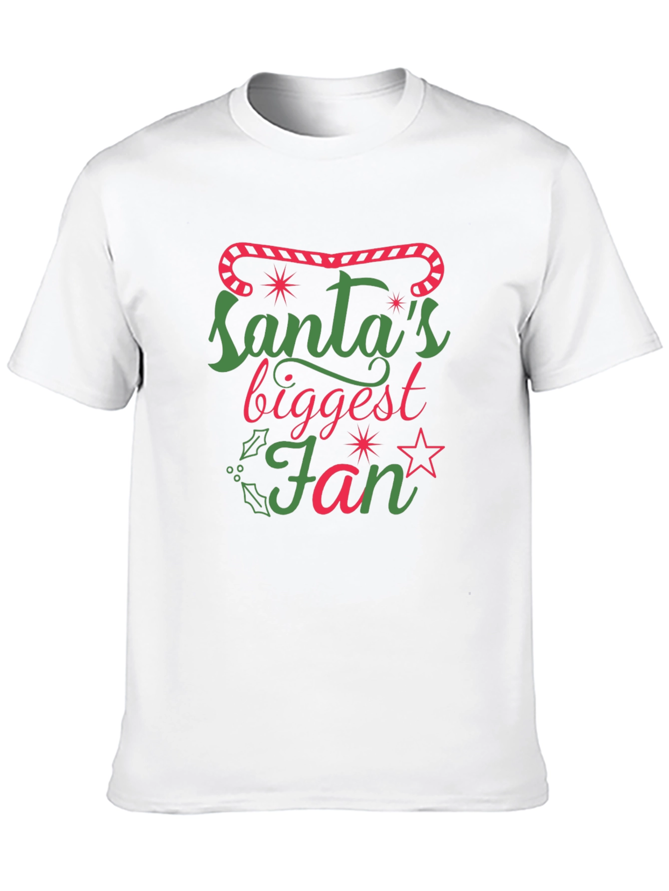 Camiseta Negra Santas Biggest Fan