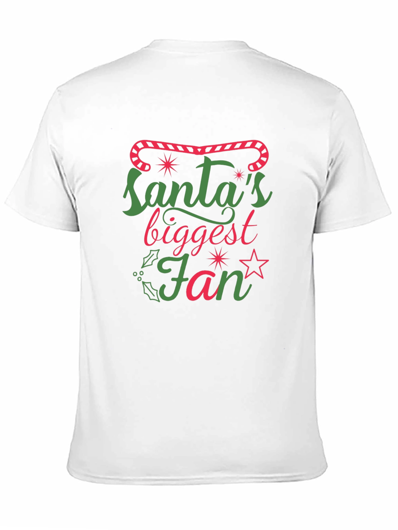 Camiseta Negra Santas Biggest Fan