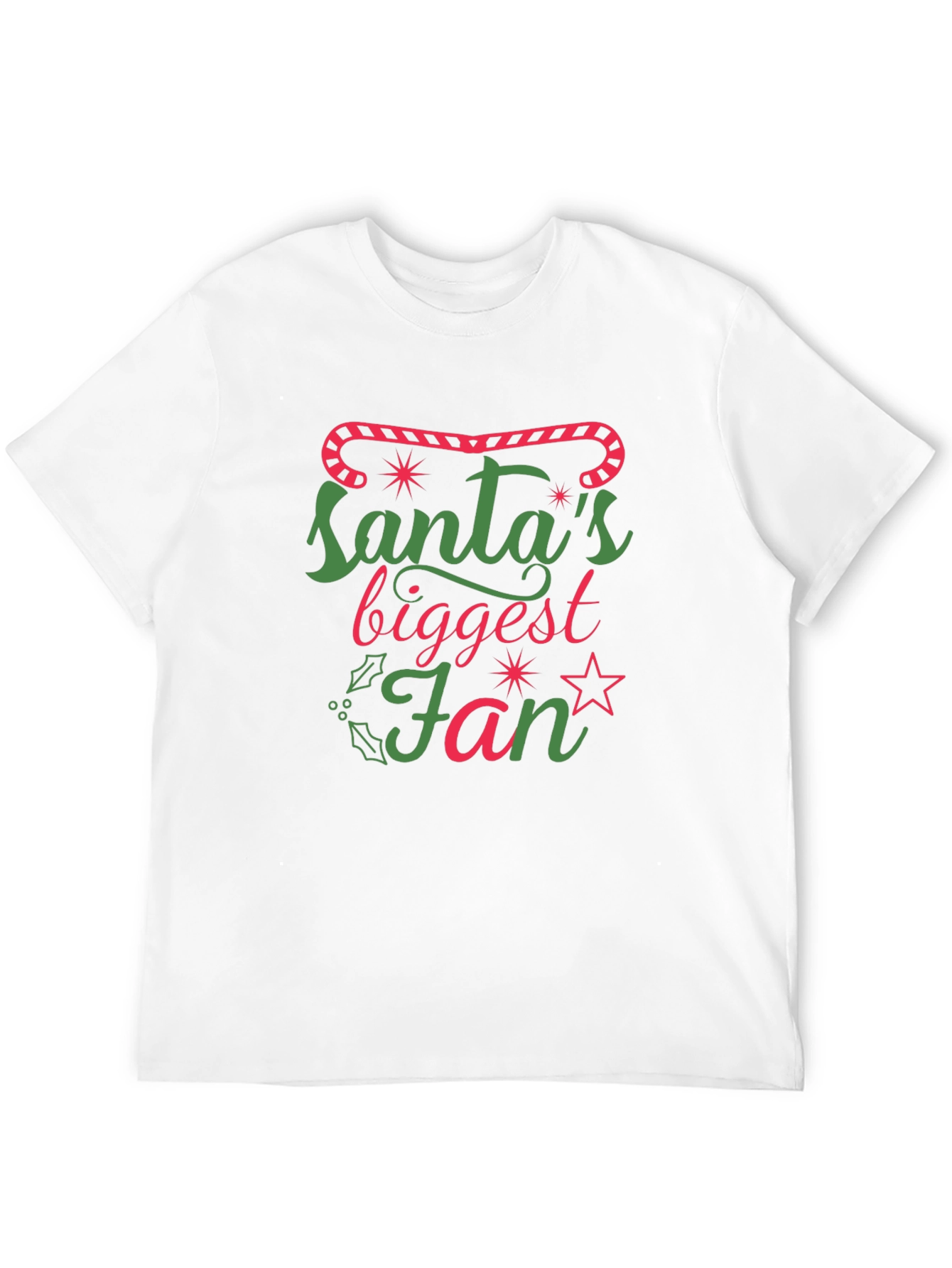 Camiseta Negra Santas Biggest Fan