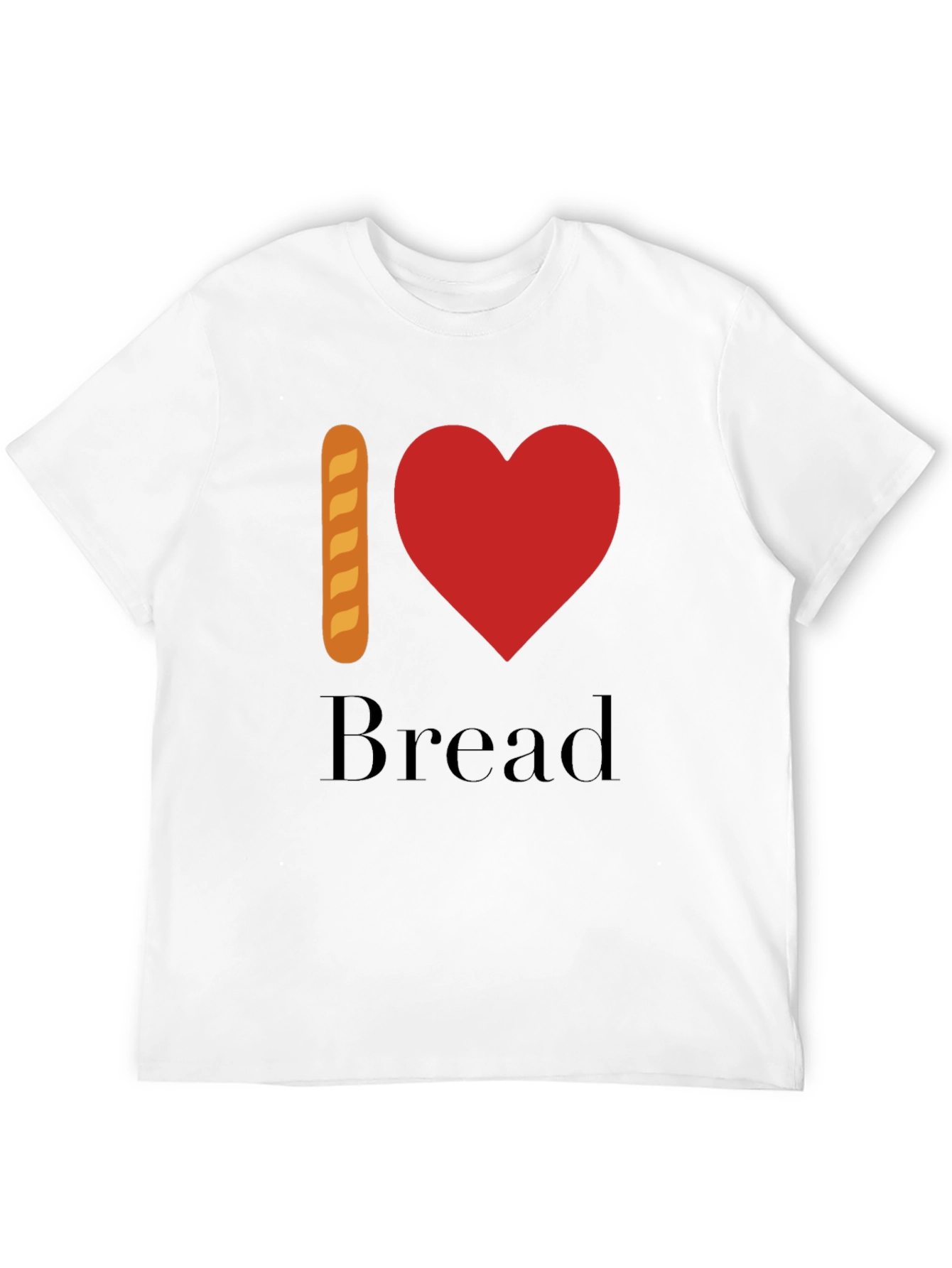 Camiseta Hombre Negra - I Love Bread