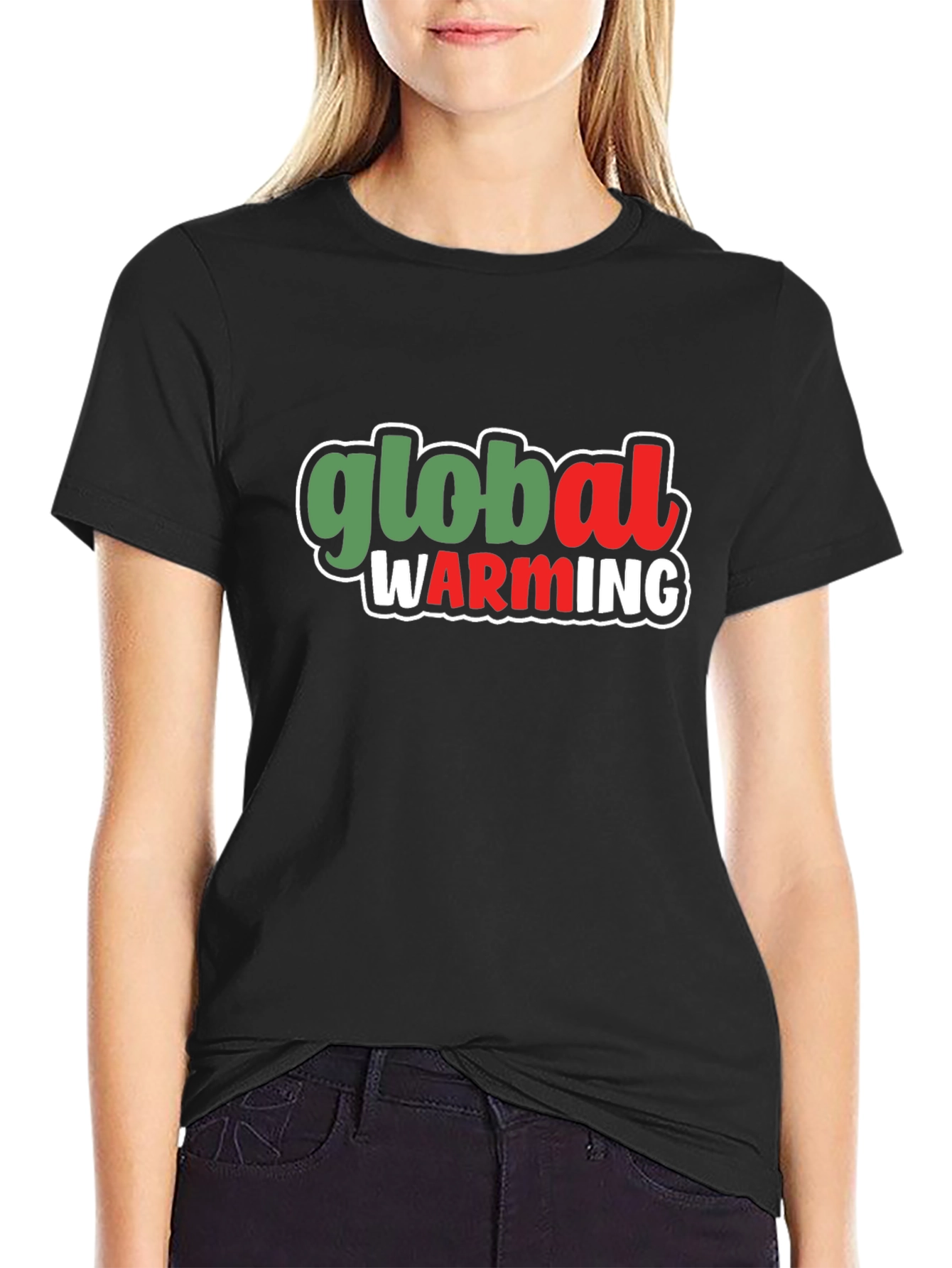 Camiseta Negra: Conciencia sobre el Calentamiento Global