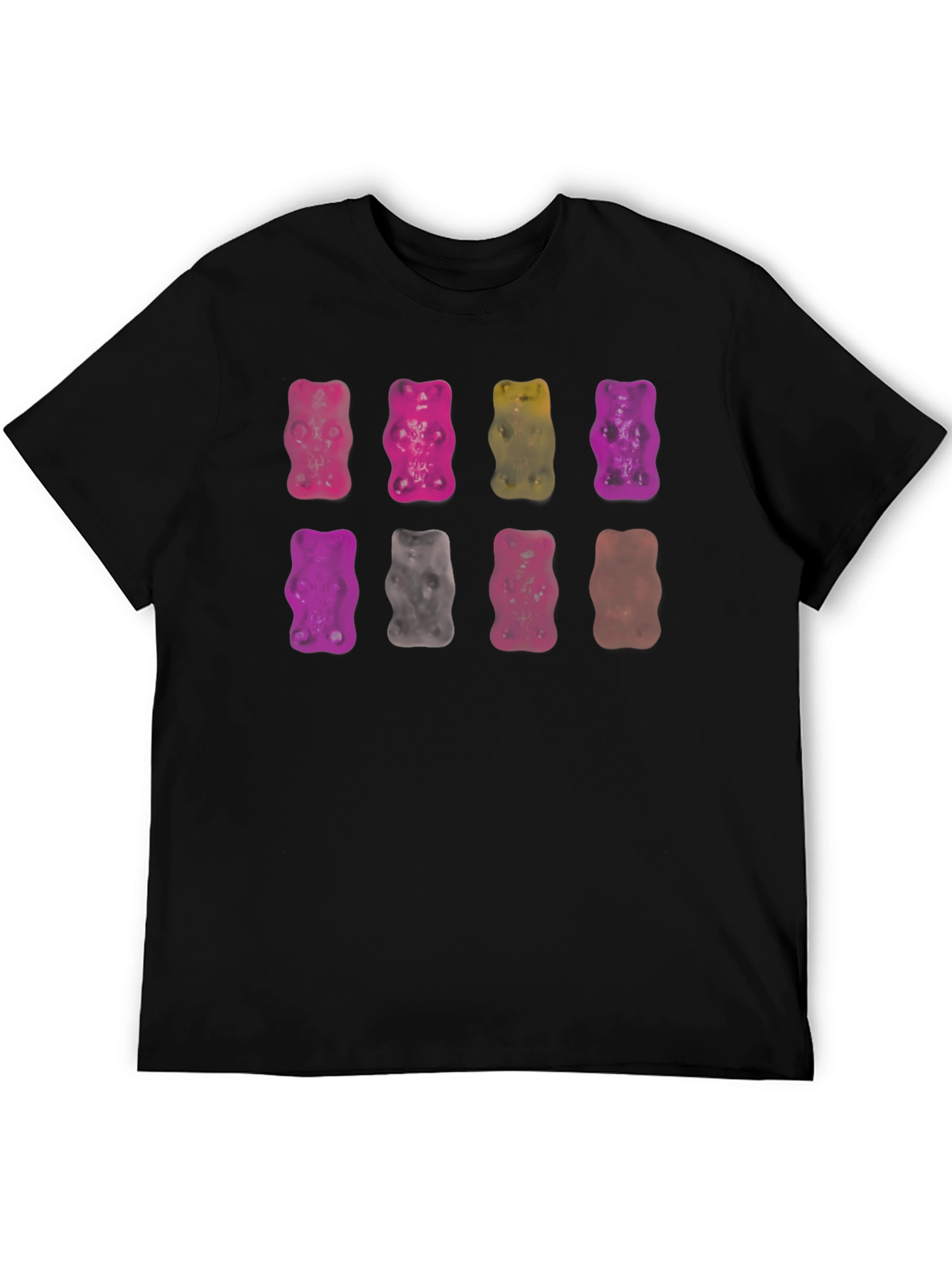 Camiseta Negra con Ositos de Gominola