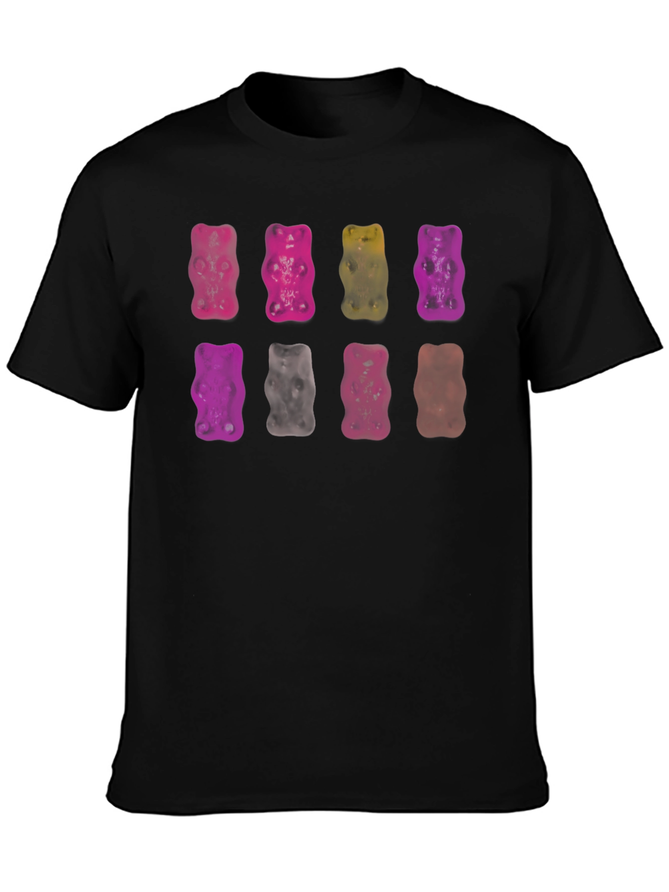 Camiseta Negra con Ositos de Gominola