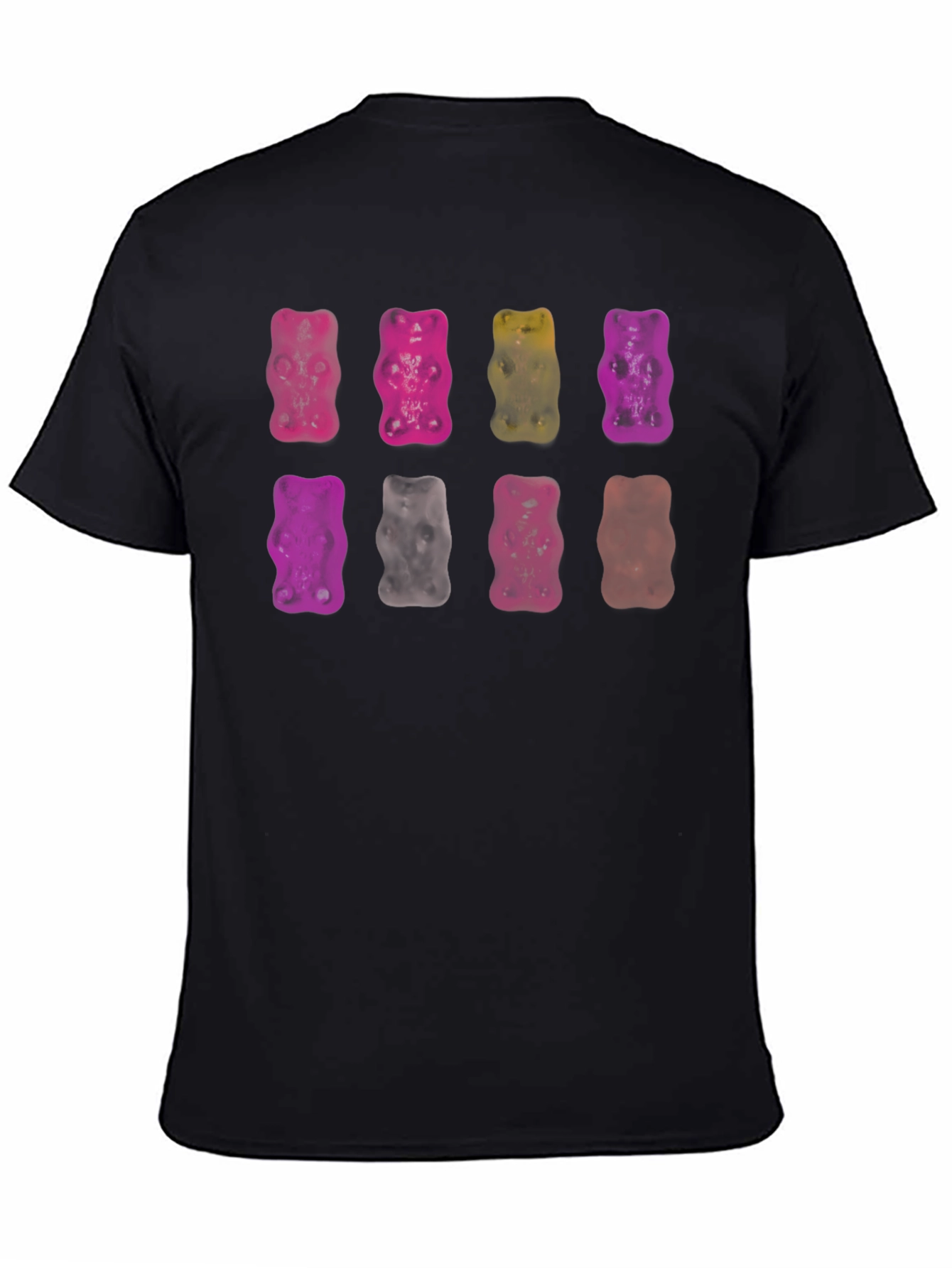 Camiseta Negra con Ositos de Gominola