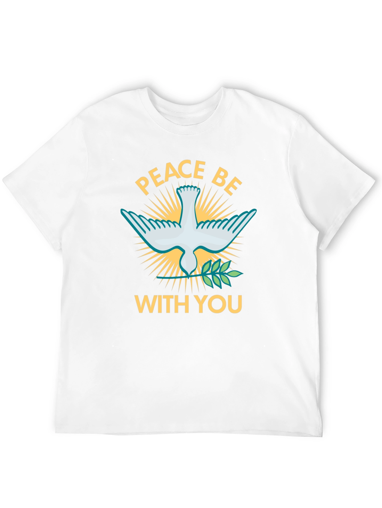 Camiseta Negra Peace Be With You con Paloma