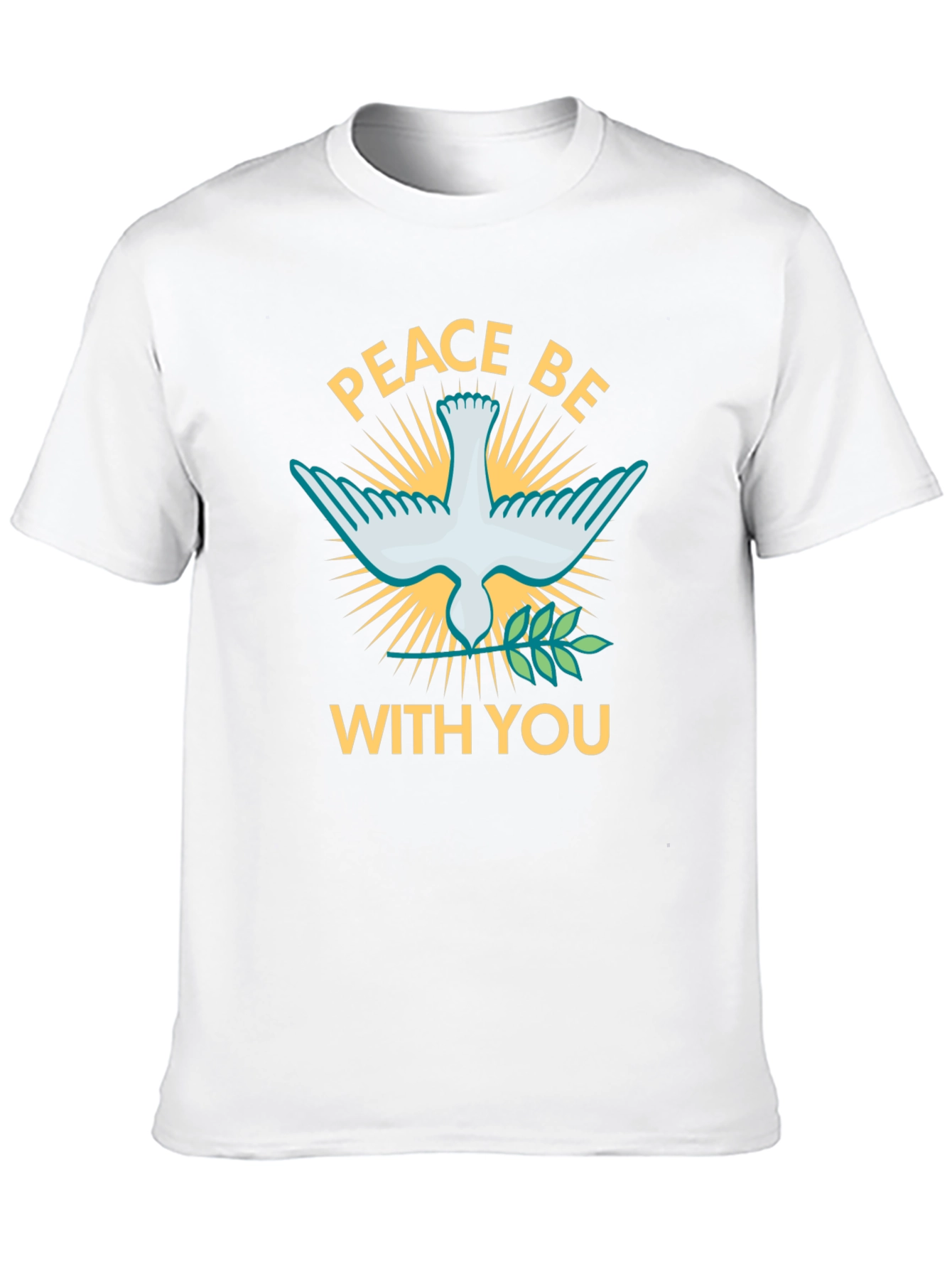 Camiseta Negra Peace Be With You con Paloma