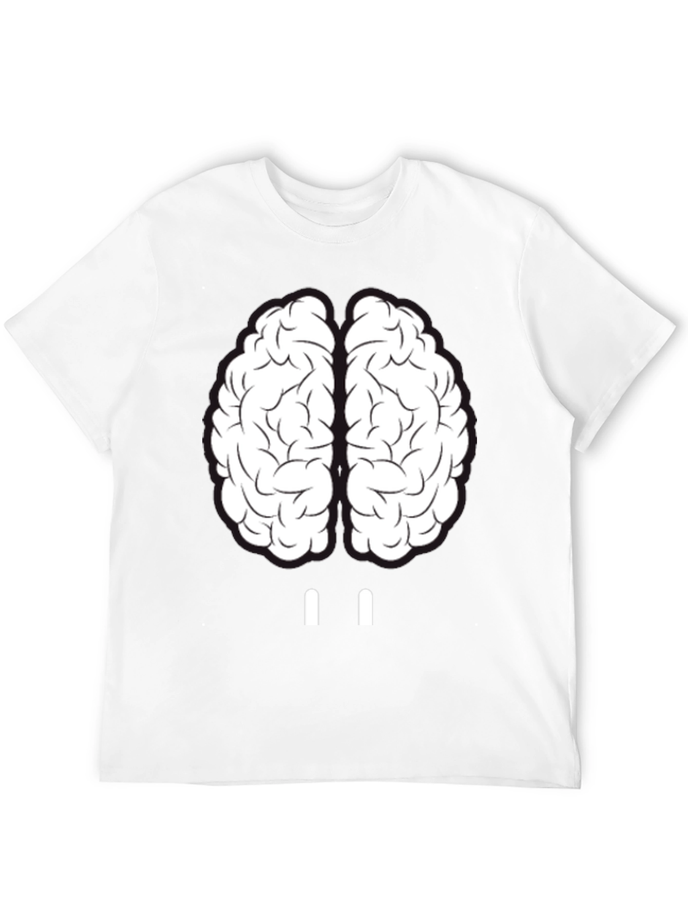 Camiseta Hombre Cerebro Divertido Algodón