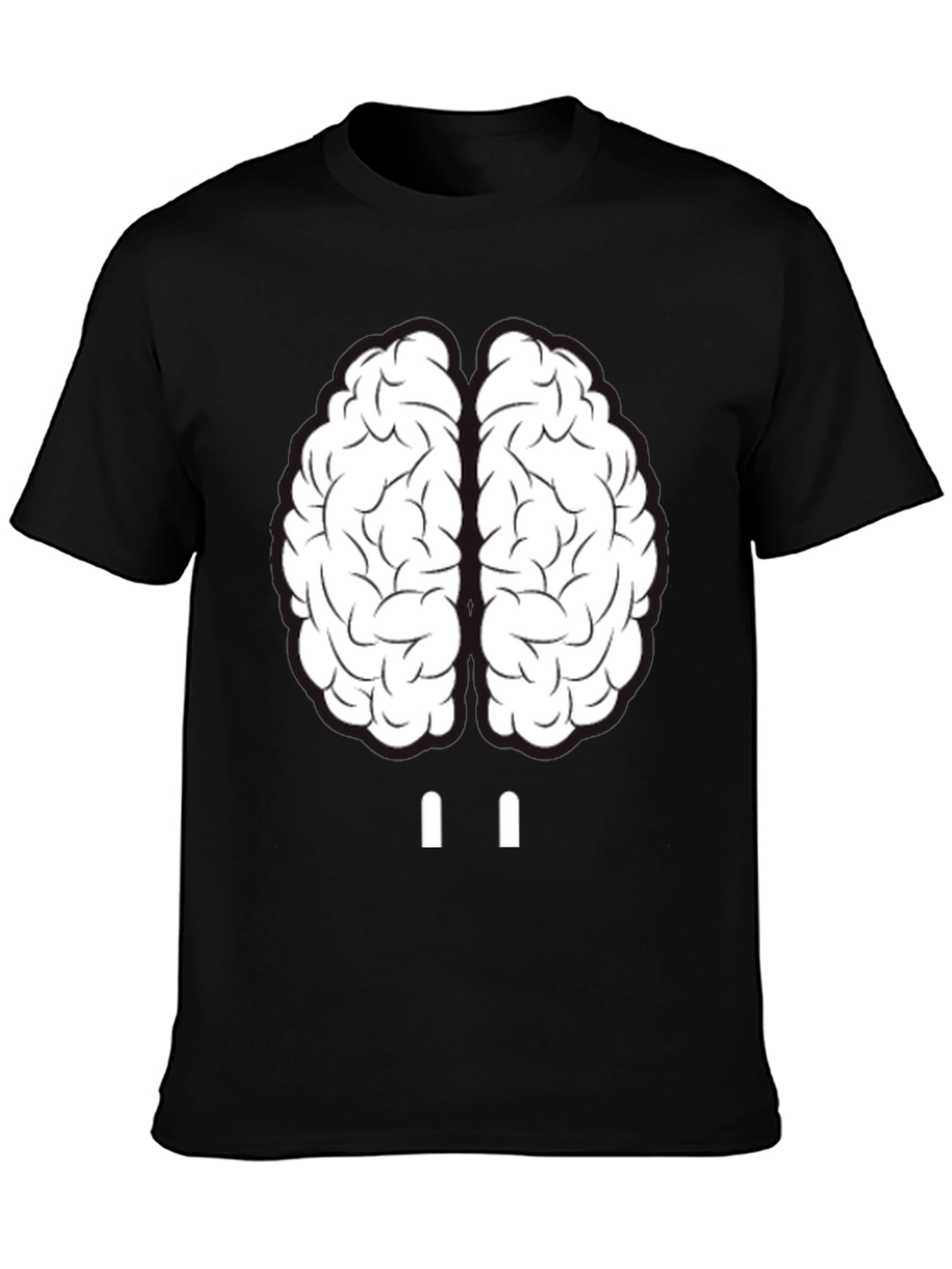 Camiseta Hombre Cerebro Divertido Algodón