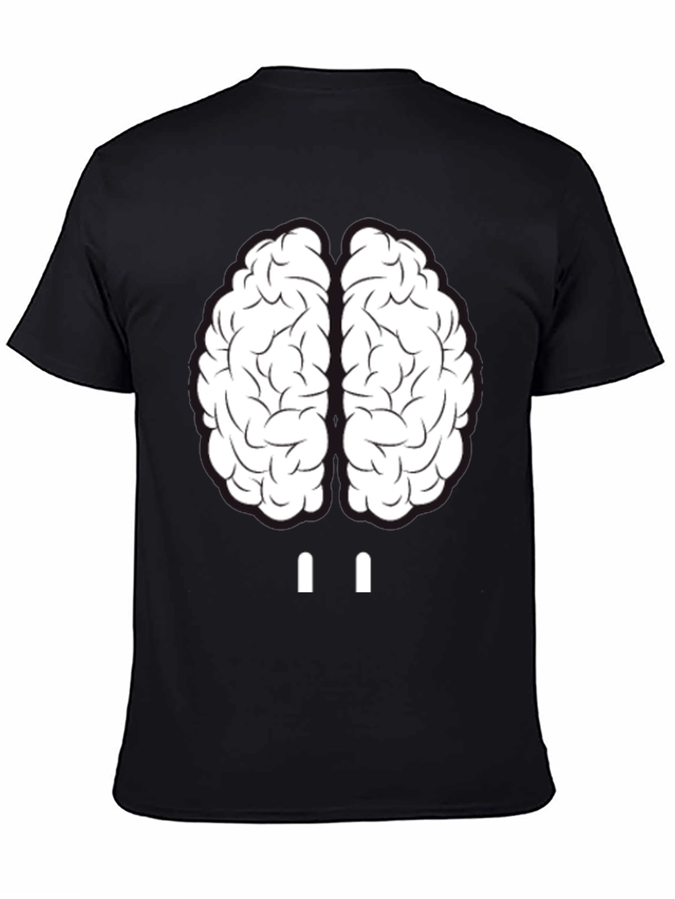 Camiseta Hombre Cerebro Divertido Algodón