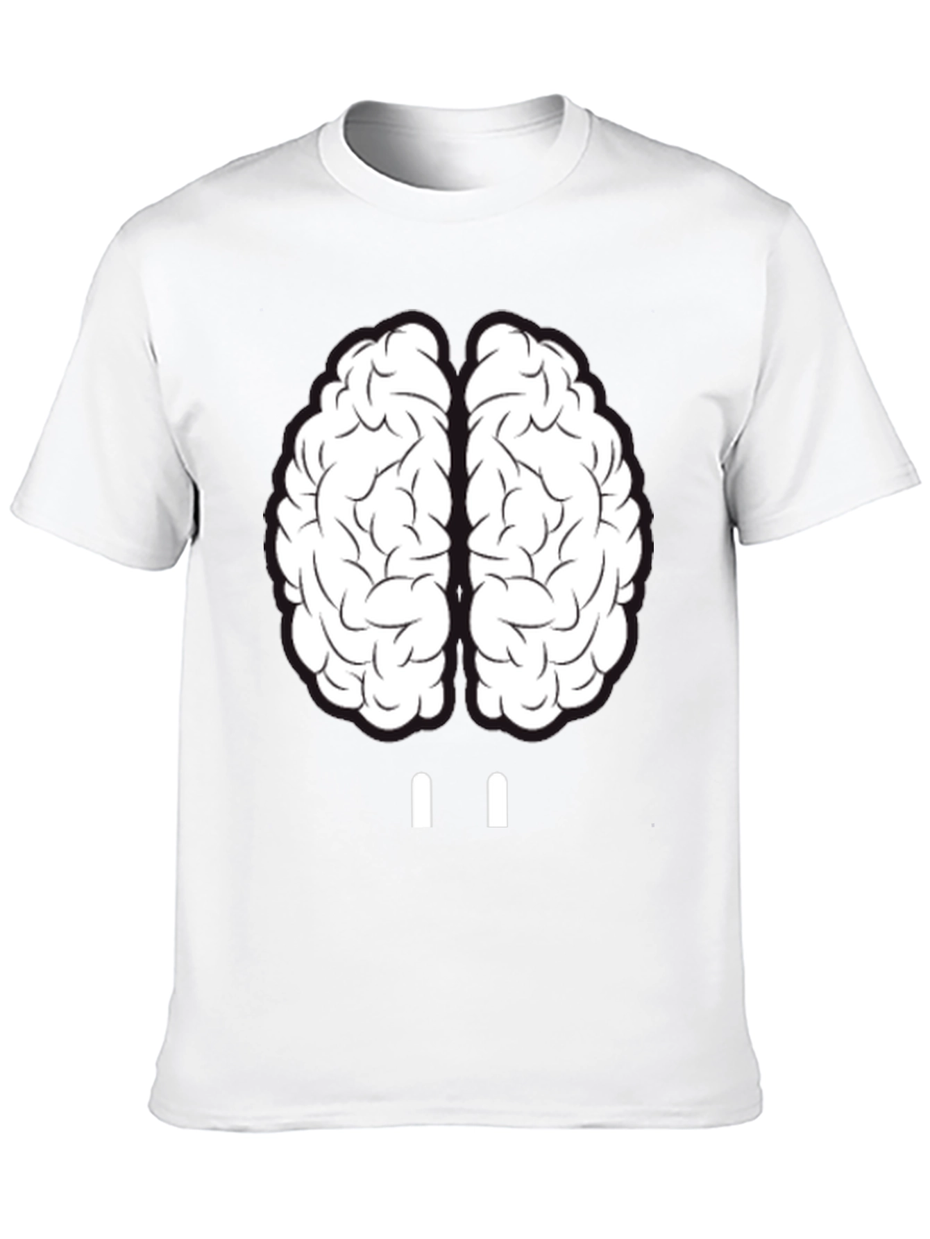 Camiseta Hombre Cerebro Divertido Algodón