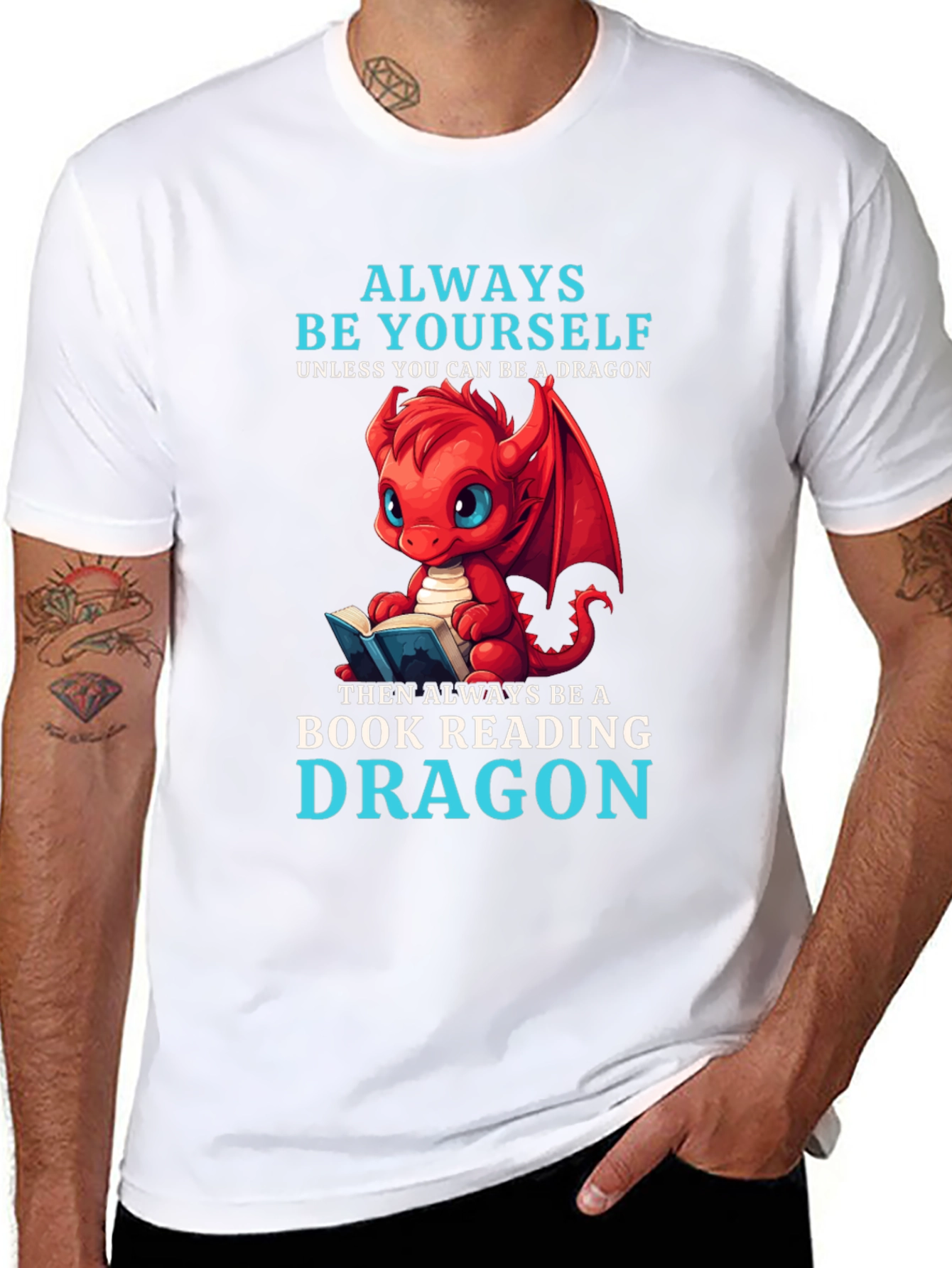 Camiseta Negra Dragón Lector