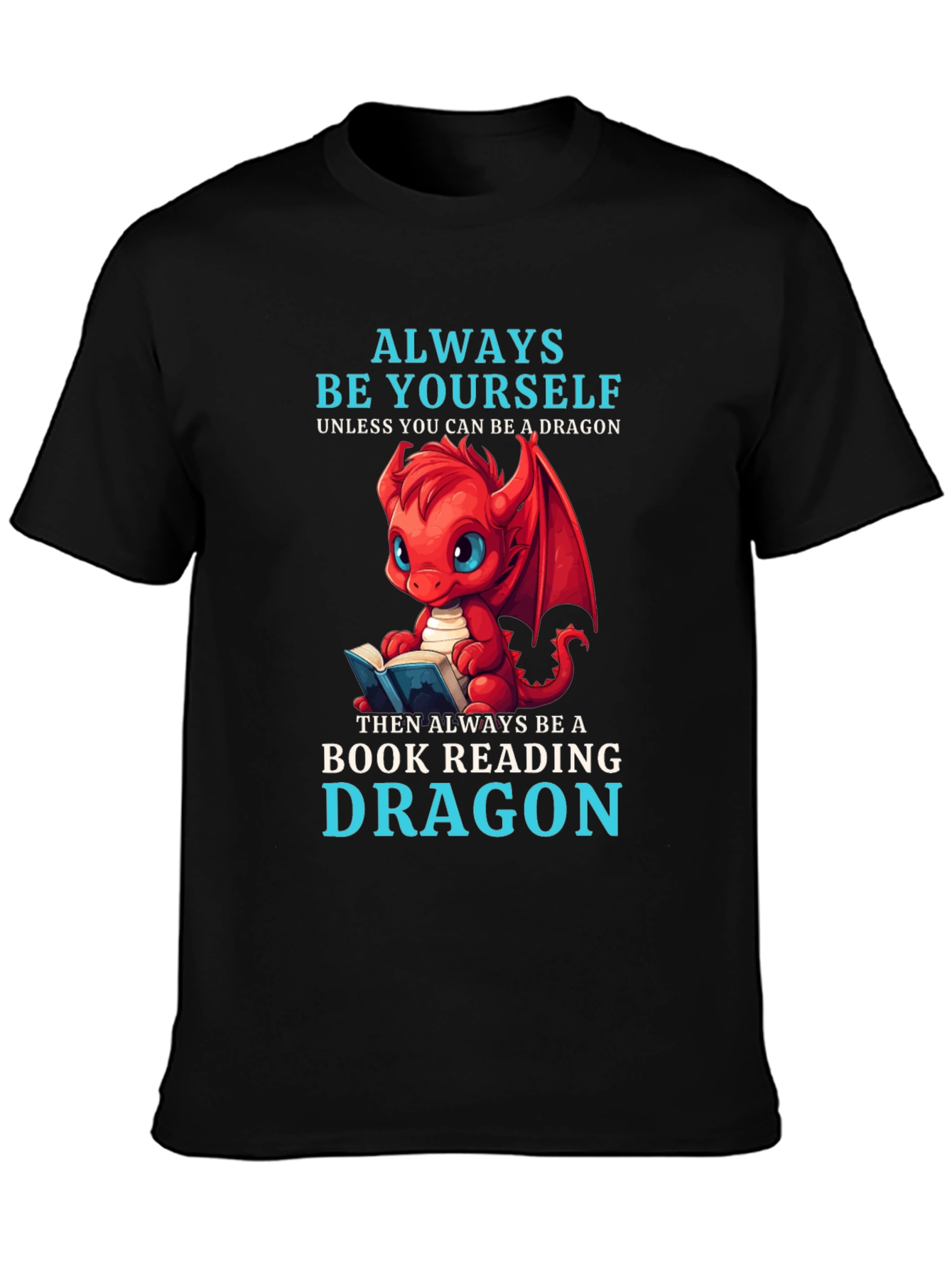 Camiseta Negra Dragón Lector