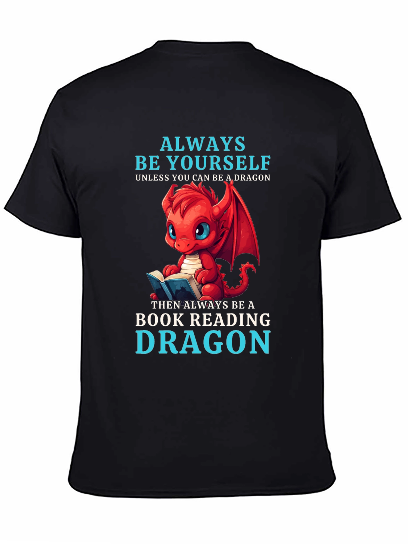 Camiseta Negra Dragón Lector