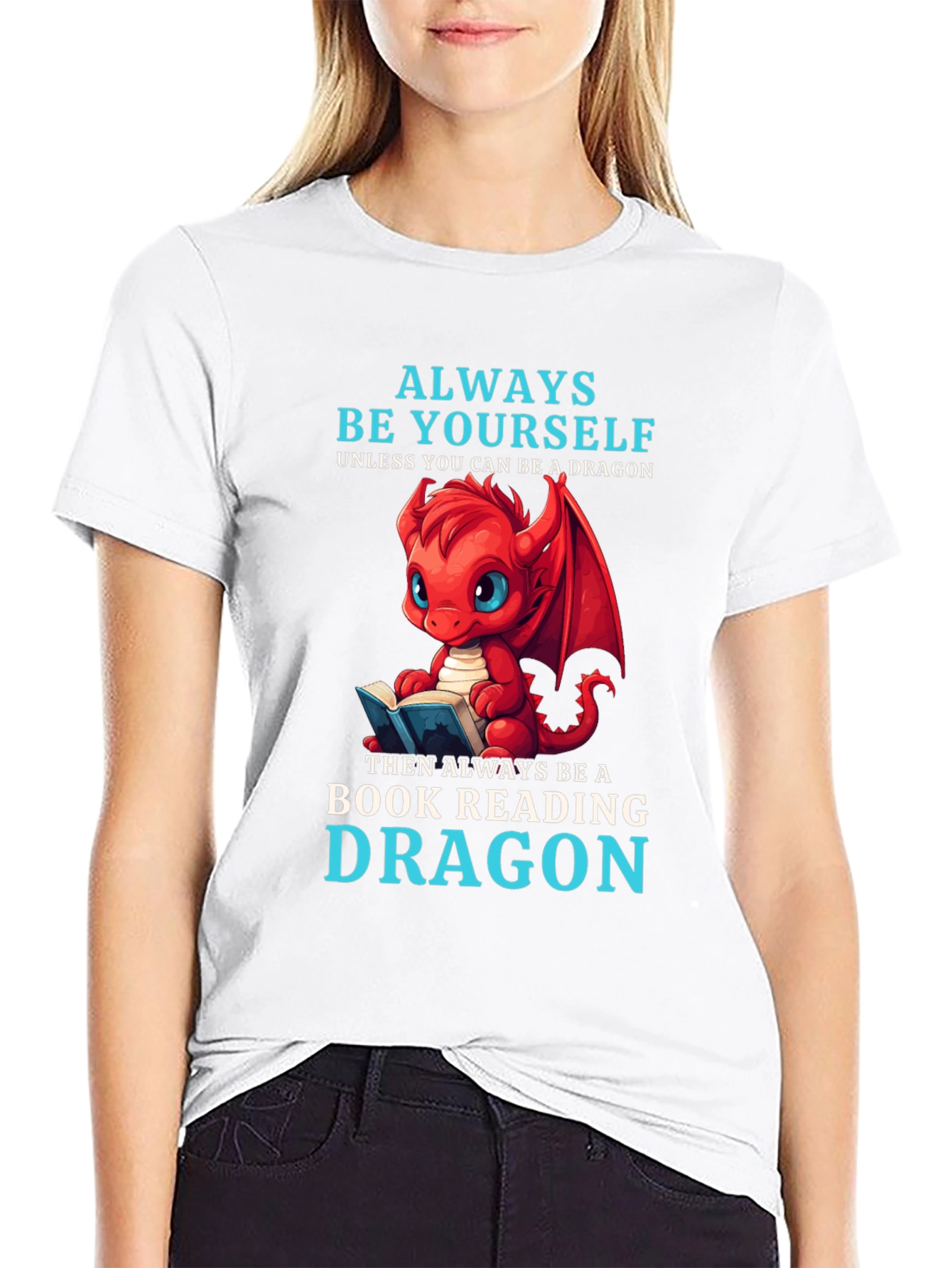 Camiseta Negra Dragón Lector