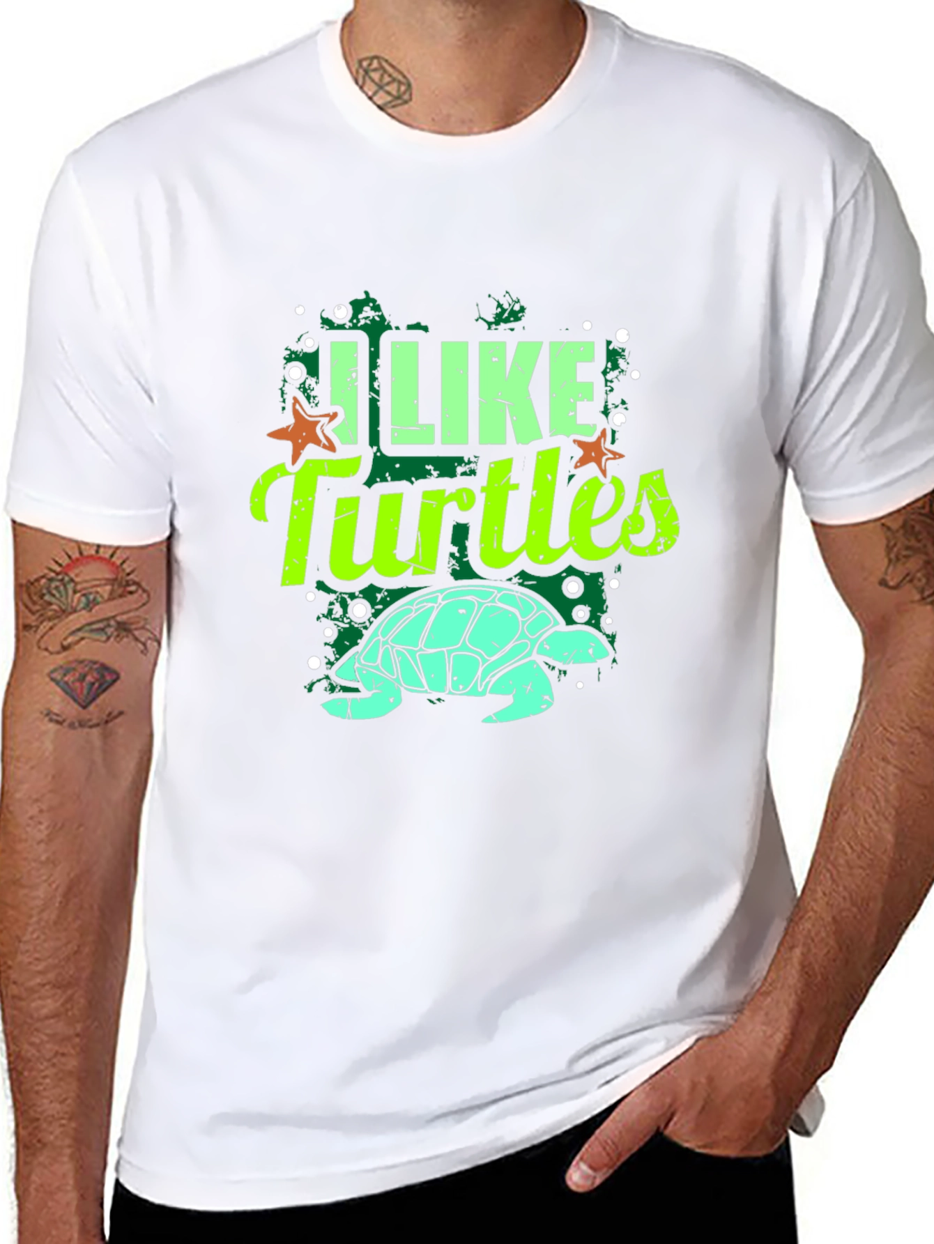 Camiseta Negra Me Gustan las Tortugas