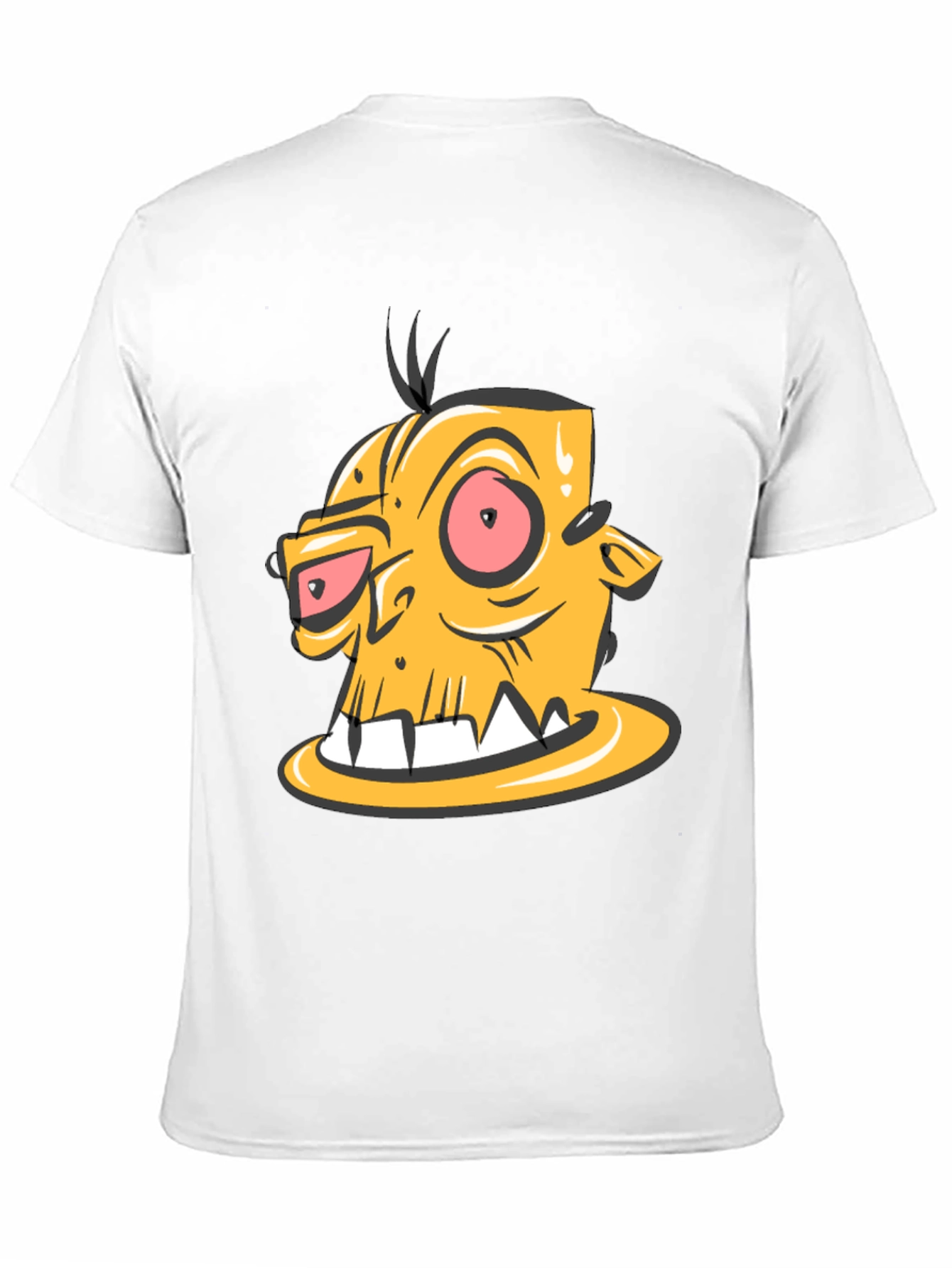Camiseta Negra con Estampado de Personaje Animado