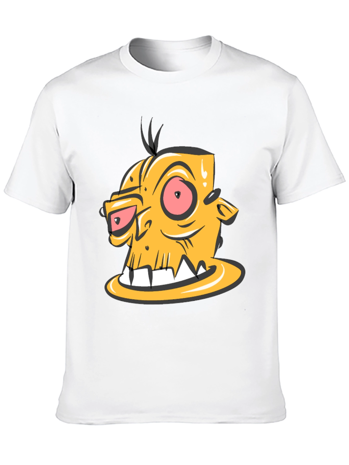 Camiseta Negra con Estampado de Personaje Animado