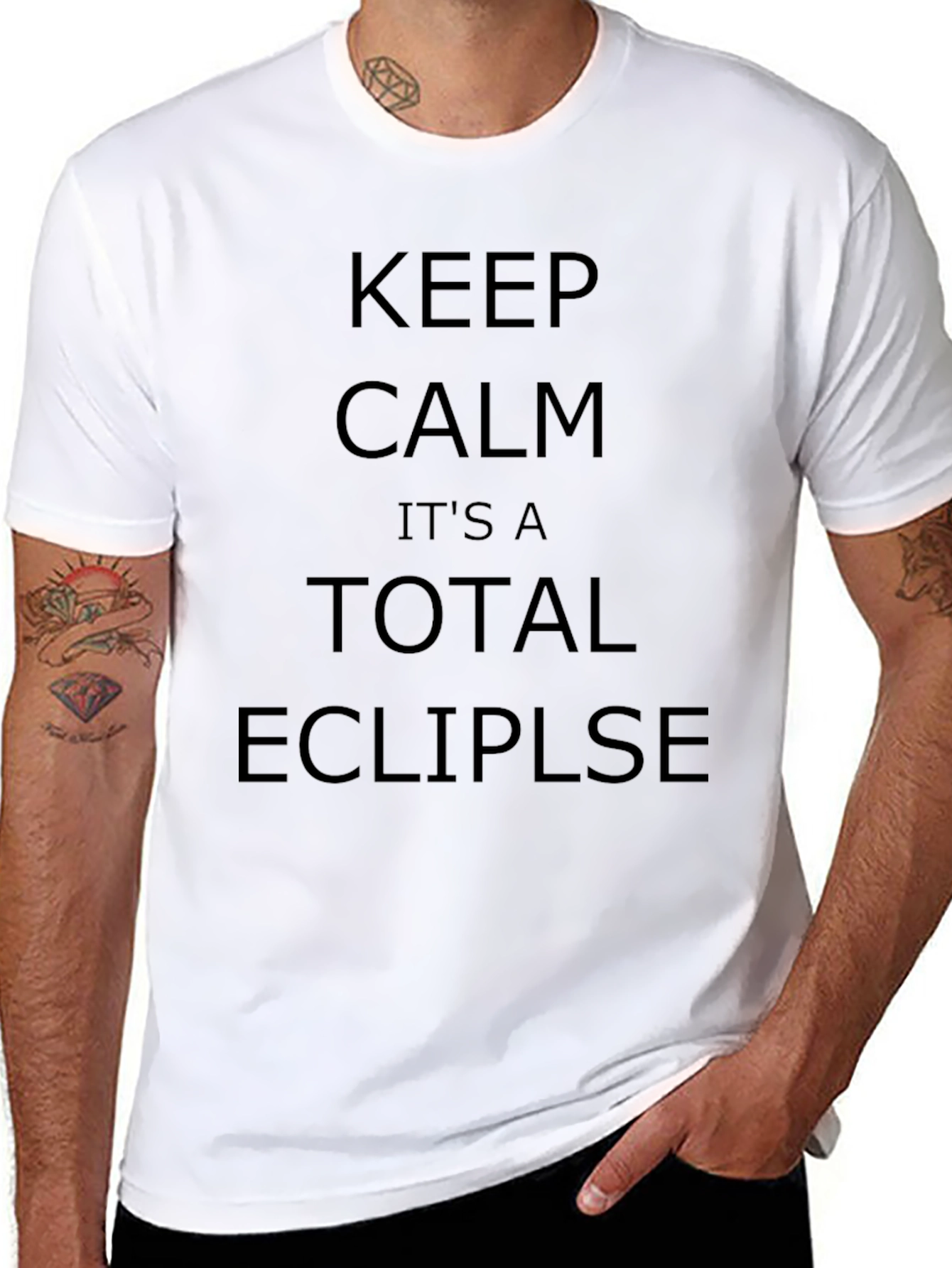 Camiseta Negra Keep Calm Total Eclipse