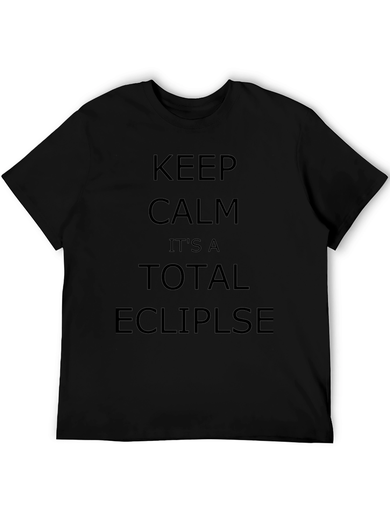 Camiseta Negra Keep Calm Total Eclipse