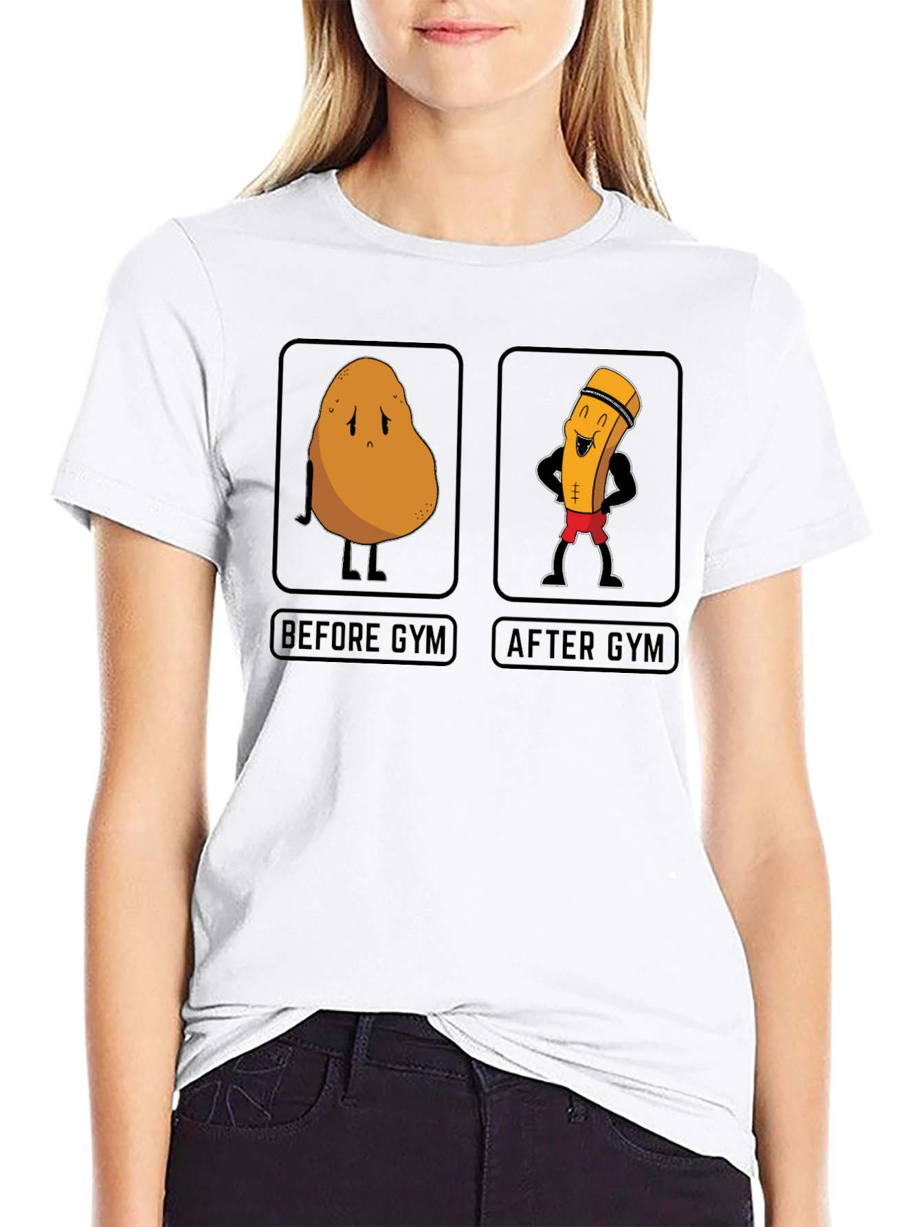 Camiseta Negra Gym Humor