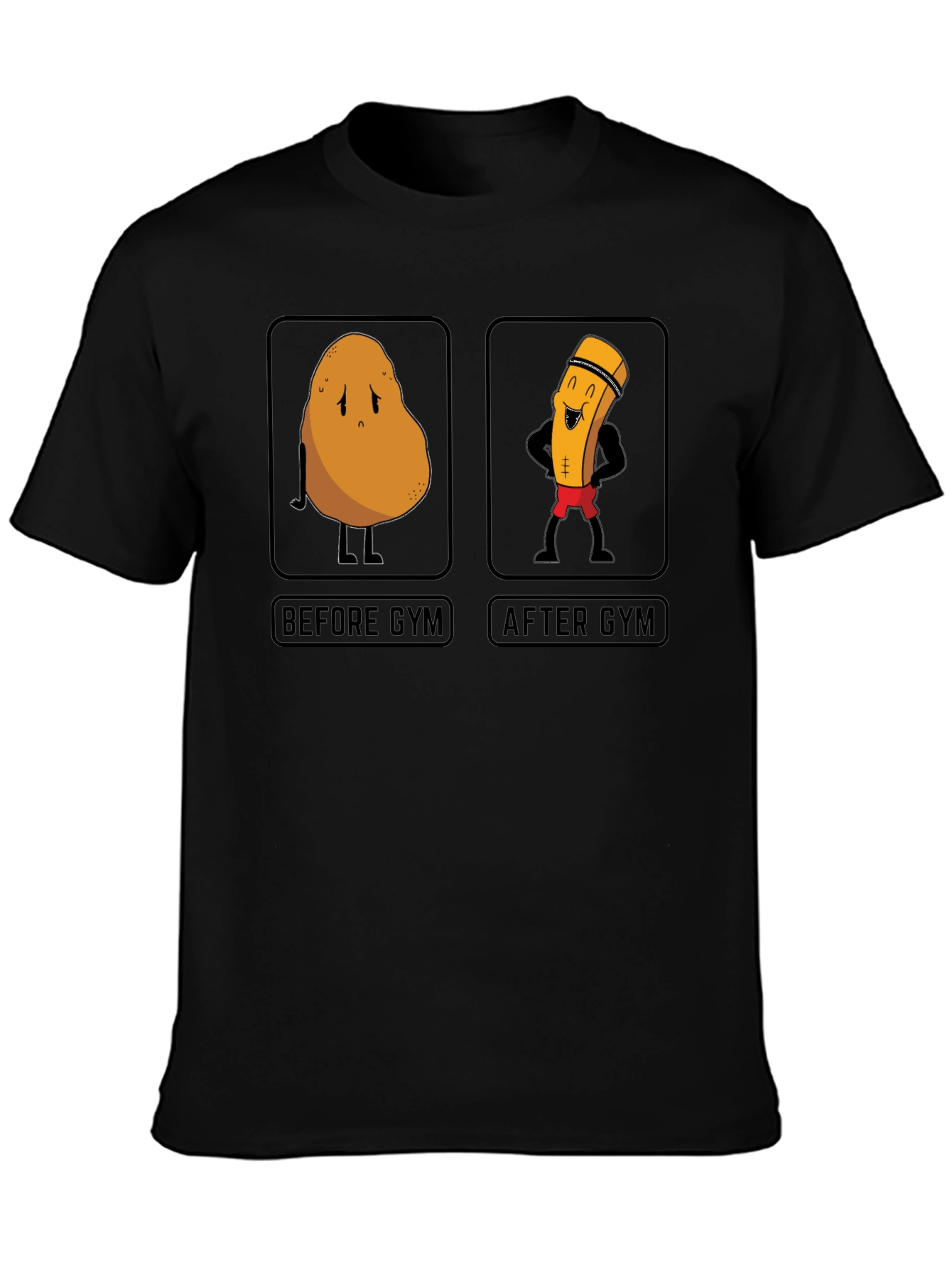 Camiseta Negra Gym Humor