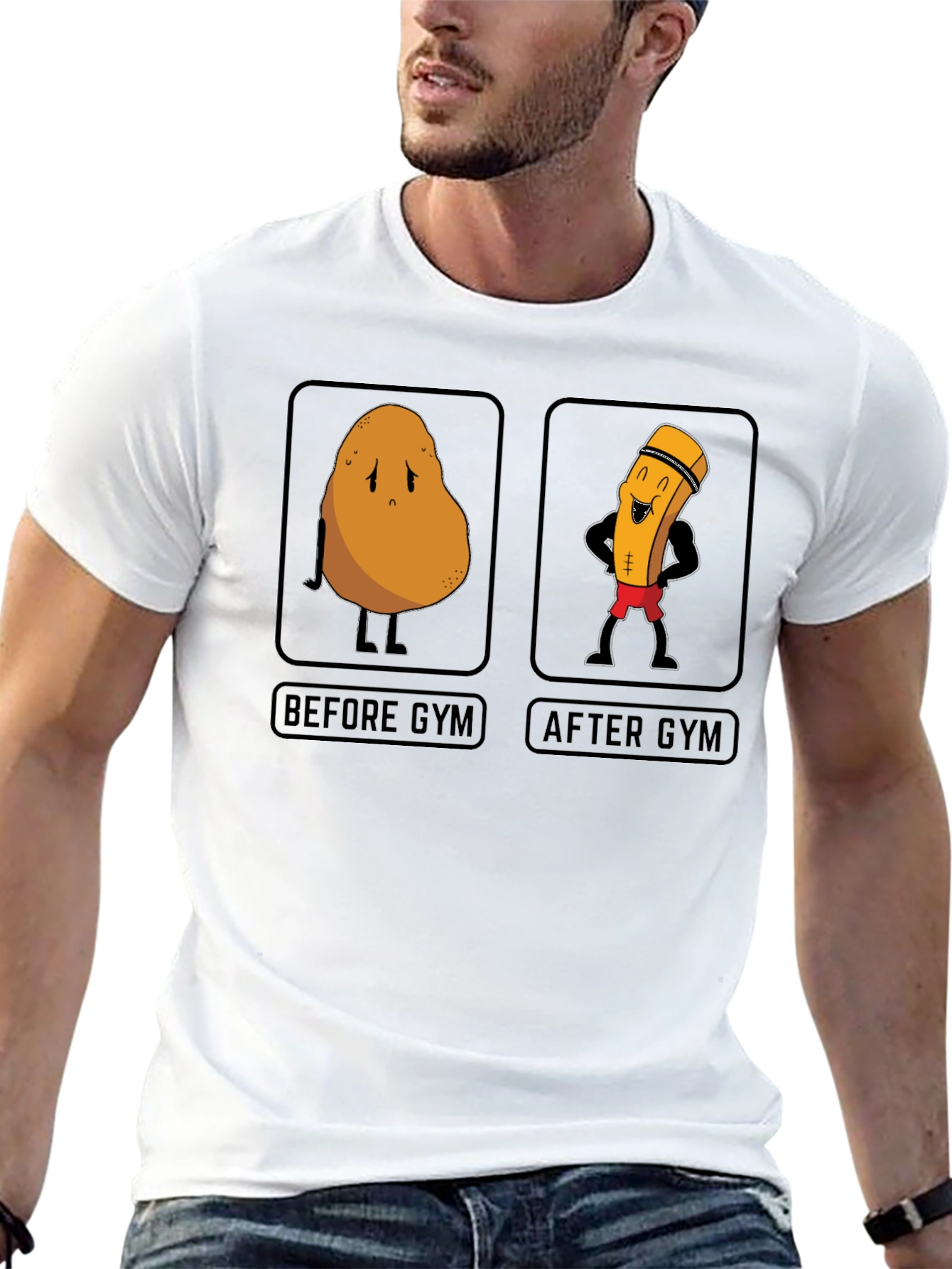 Camiseta Negra Gym Humor