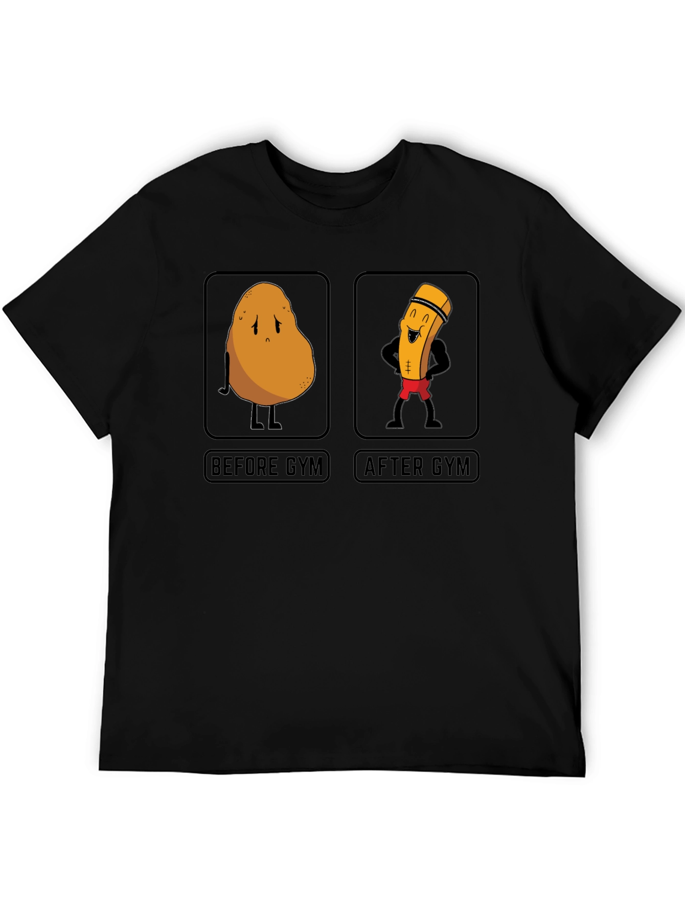 Camiseta Negra Gym Humor
