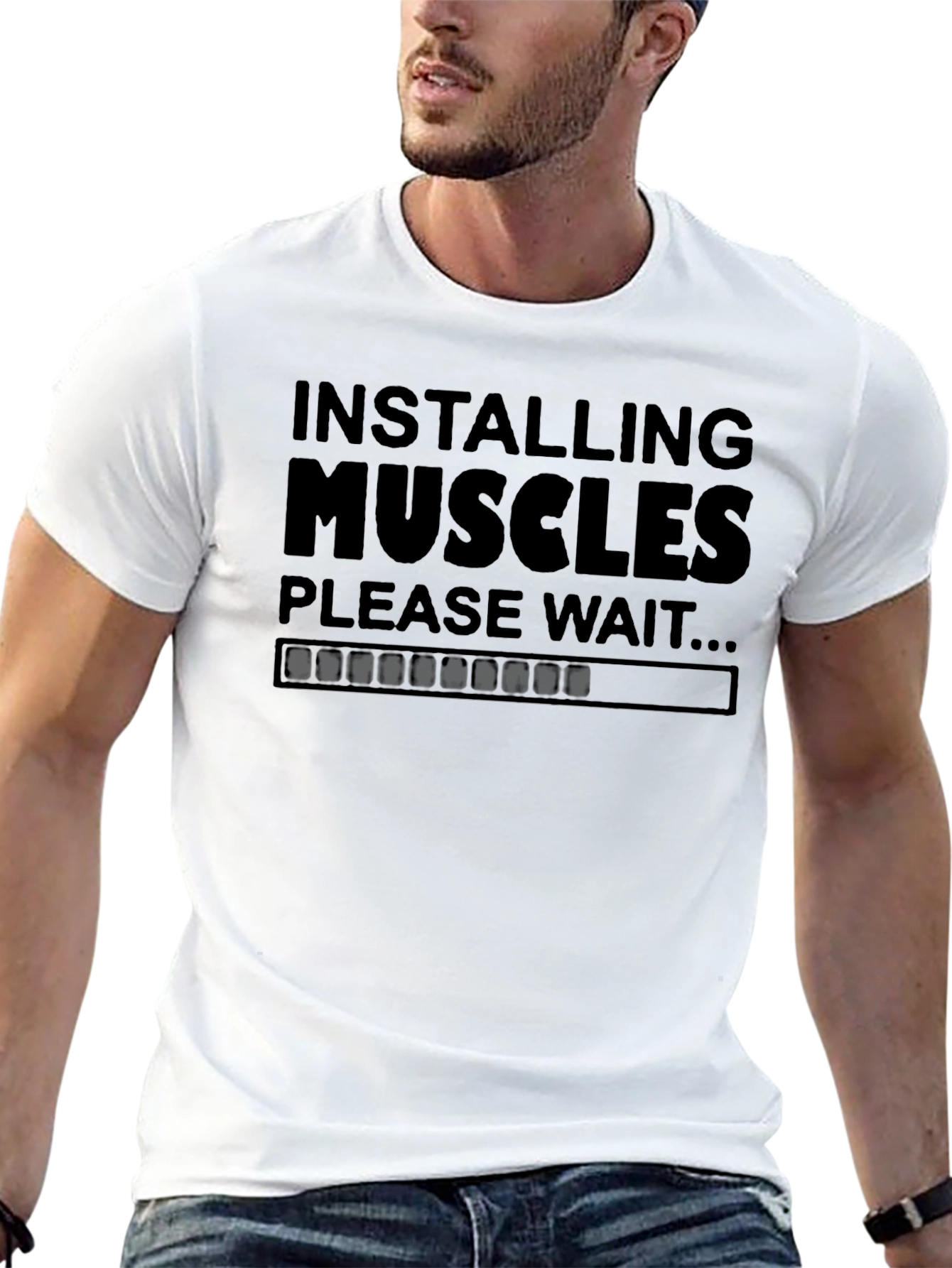 Camiseta Negra: Instalando Músculos - Para Entusiastas del Fitness