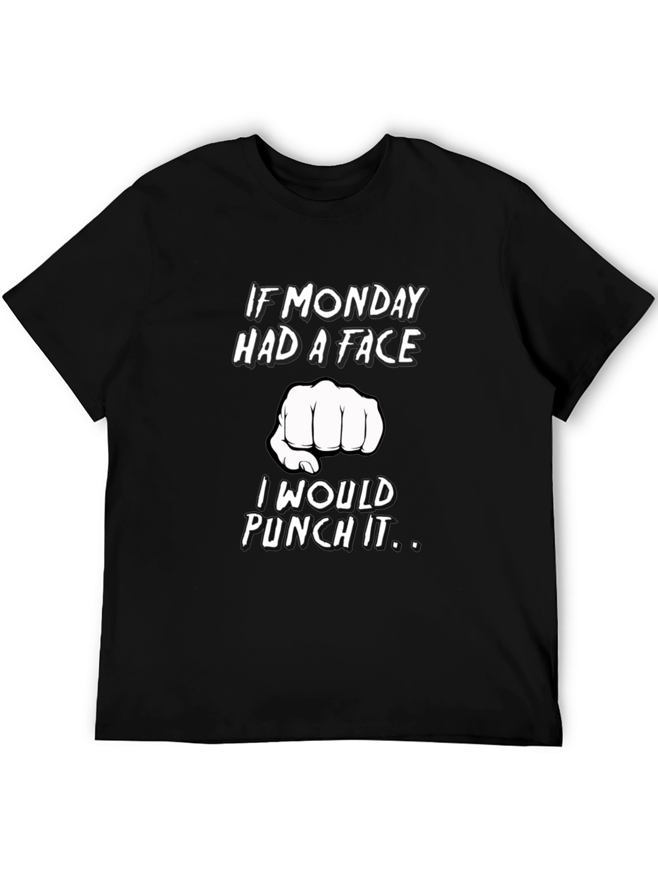 Camiseta Negra Si el Lunes Tuviera Cara