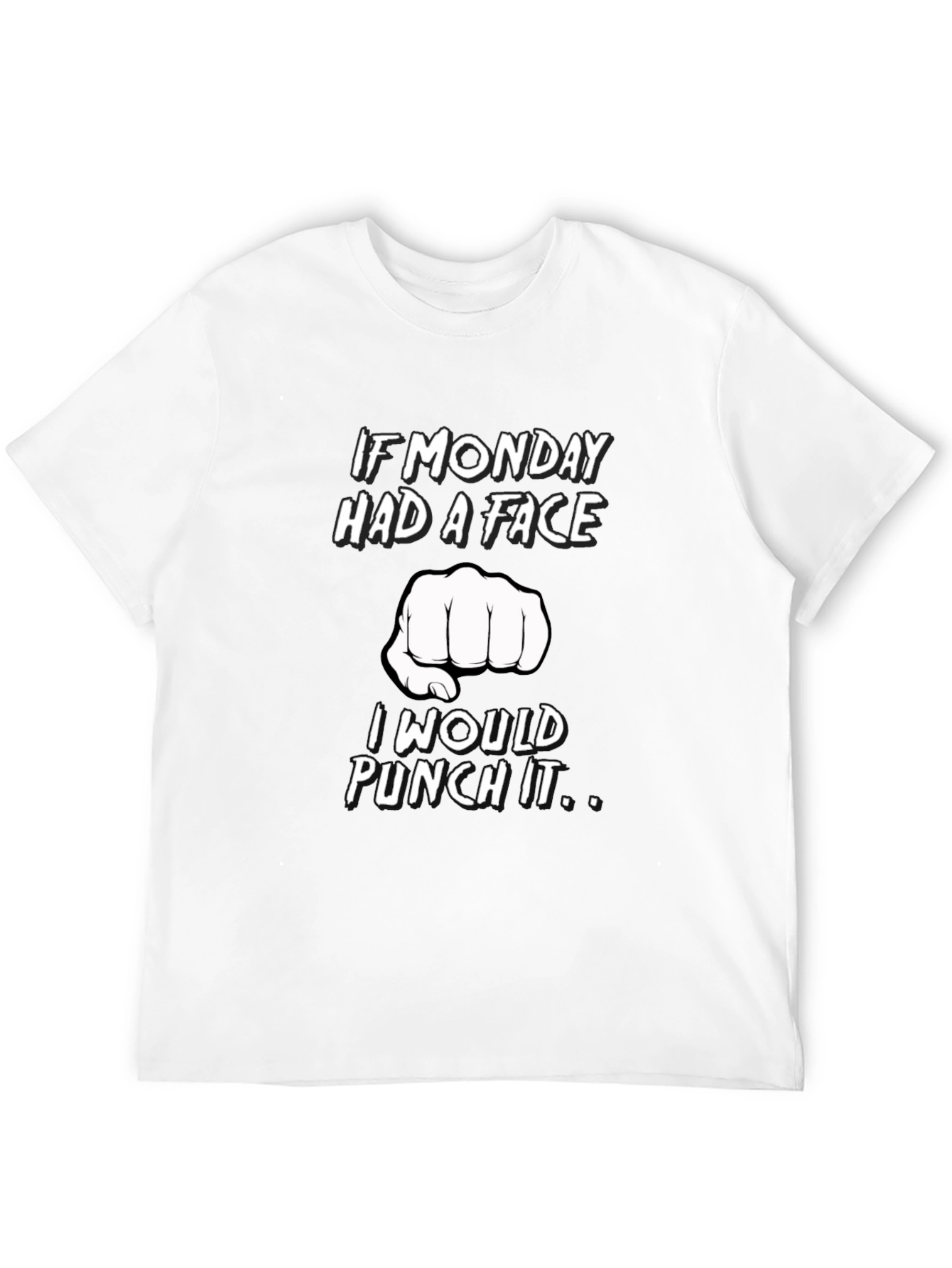 Camiseta Negra Si el Lunes Tuviera Cara