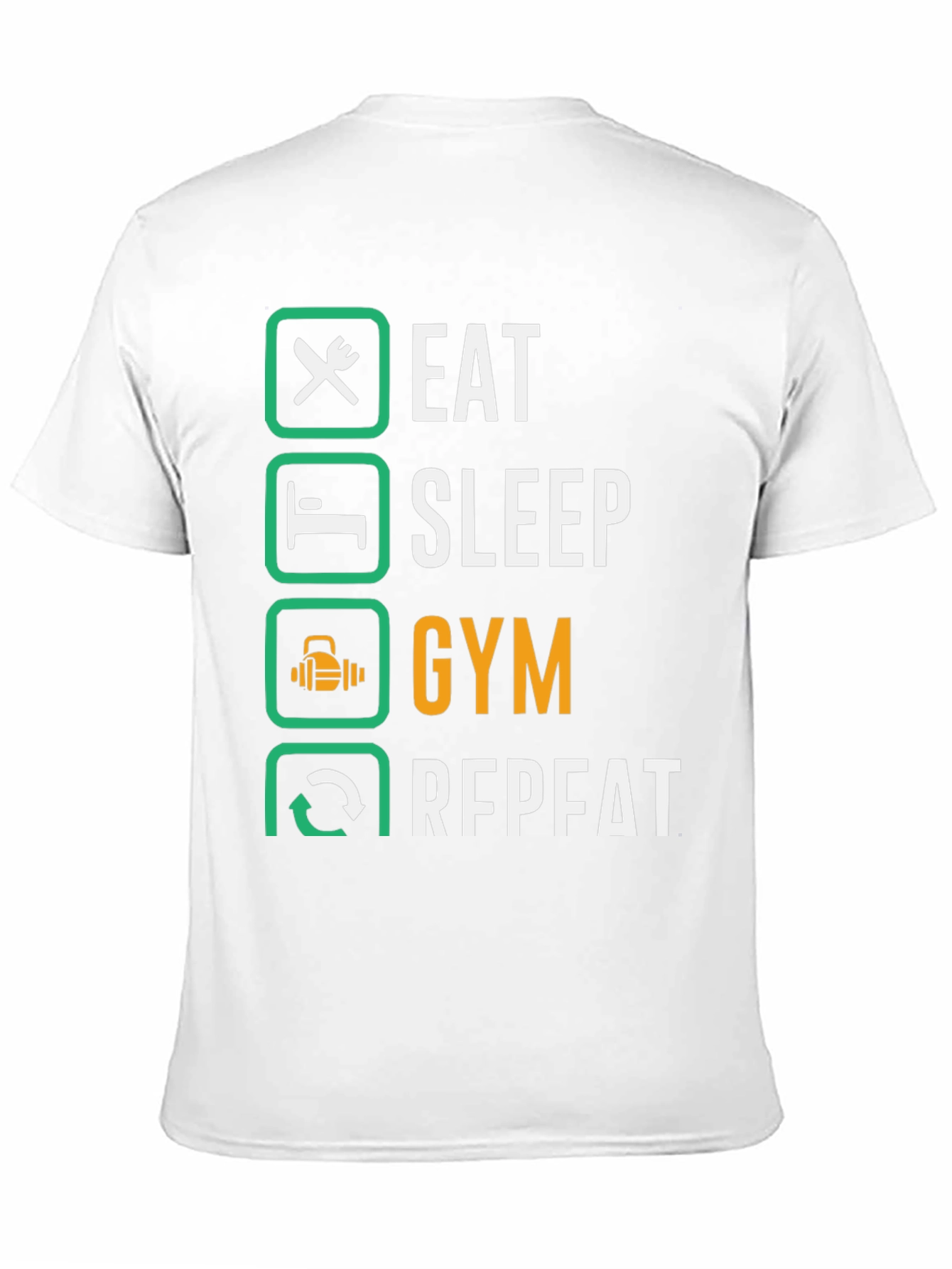 Camiseta Hombre: Comer Dormir Gimnasio Repetir