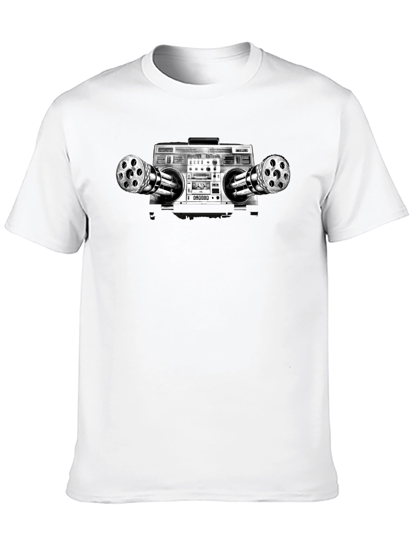 Camiseta Negra Boombox Artillería Pesada